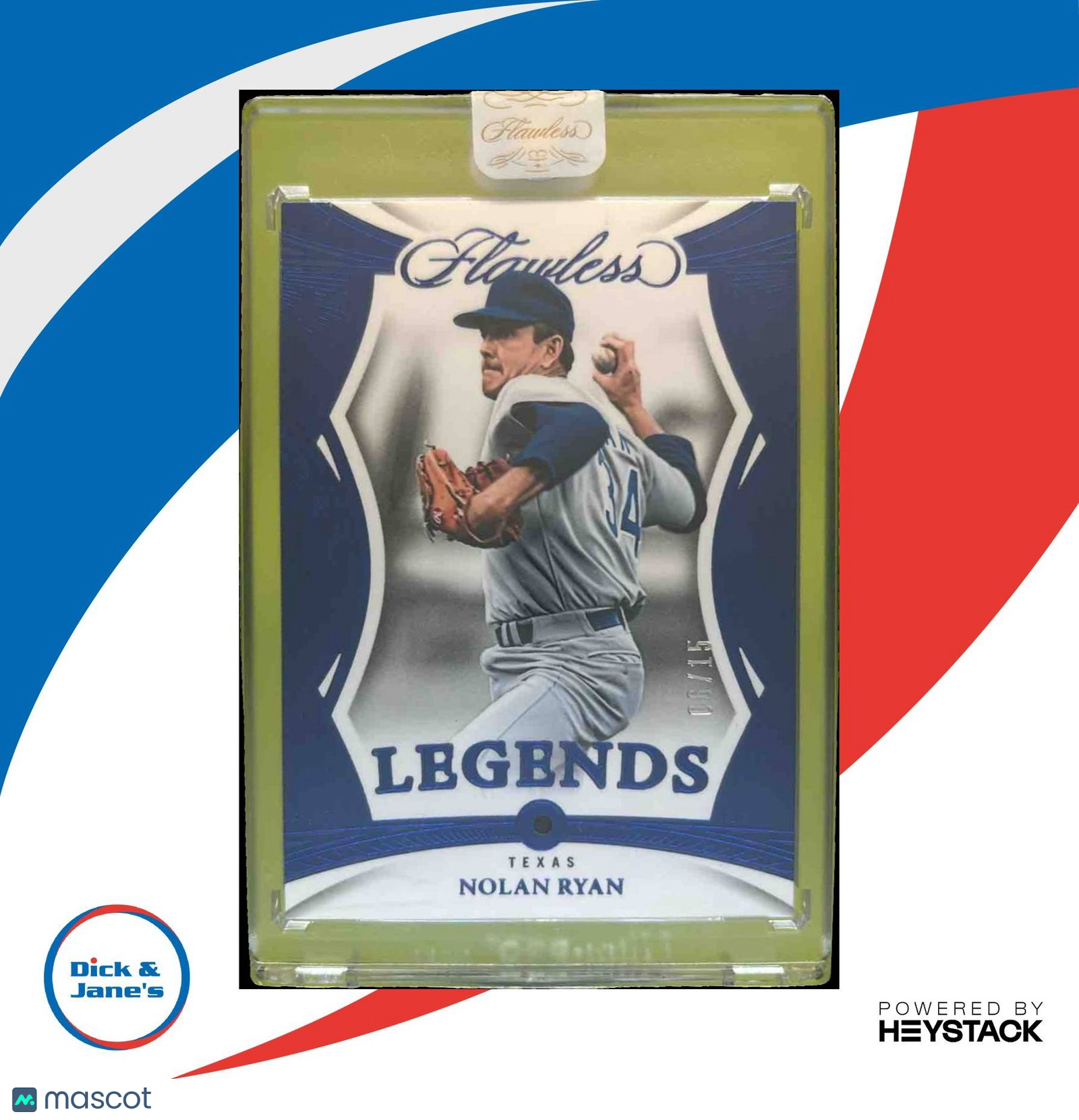 2025 Panini Flawless Nolan Ryan Legends Sapphire 6/15 #91 Texas Rangers - Sports Cards