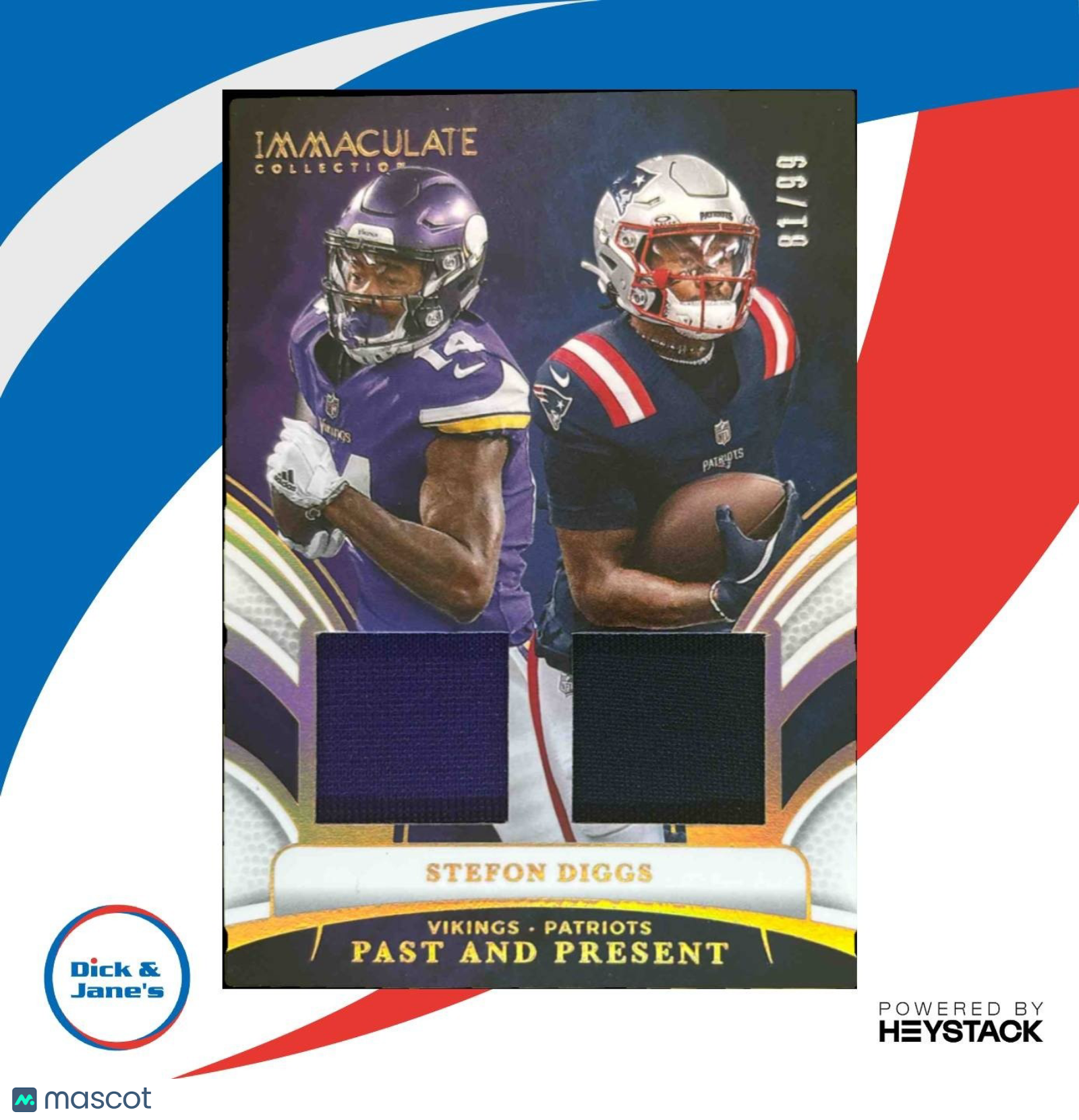 2025 Panini Immaculate Collection Stefon Diggs Past and Present /99 - Sports Cards