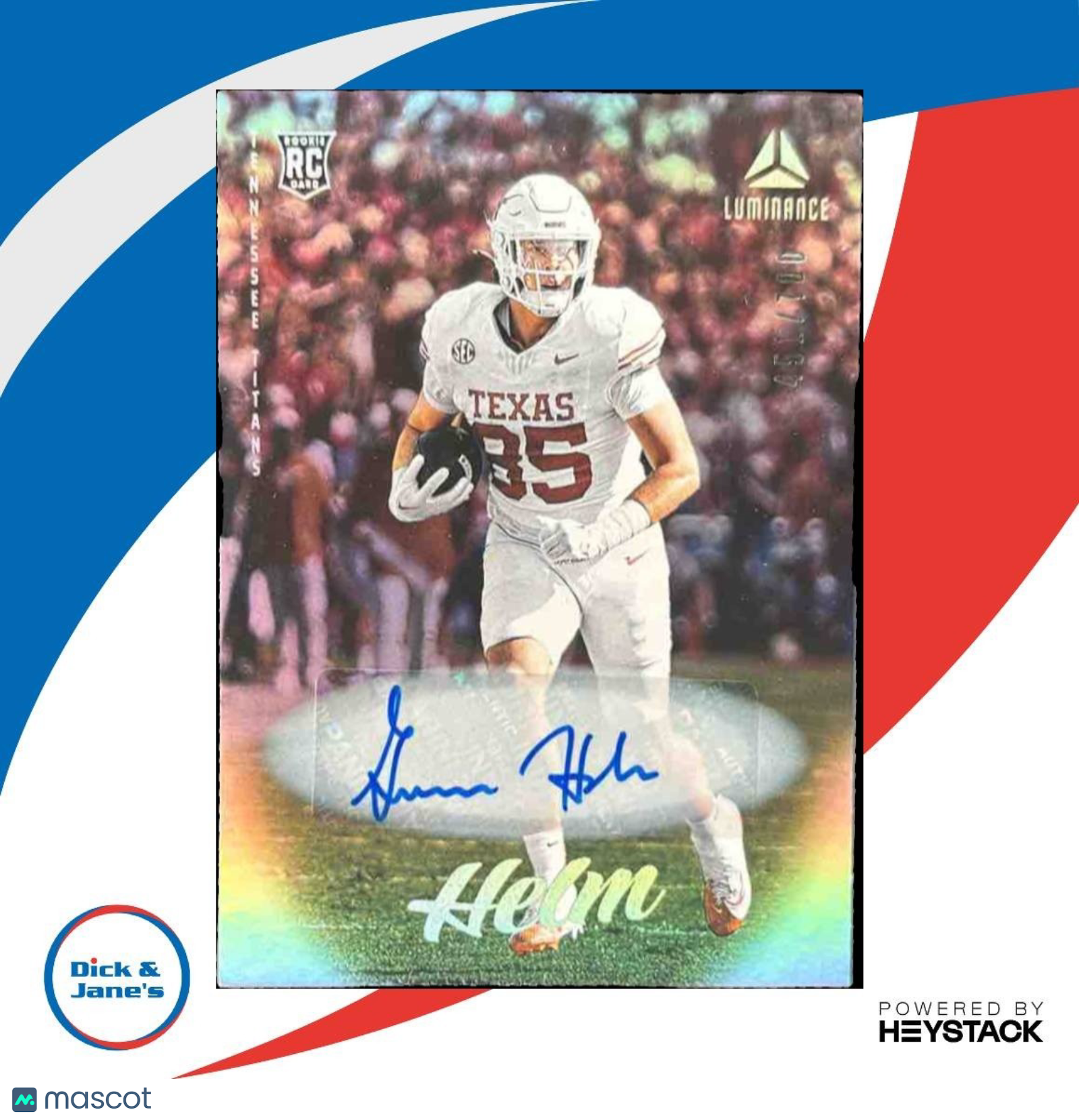2025 Panini Luminance Gunnar Helm Auto /700 #141 RC Tennessee Titans - Sports Cards