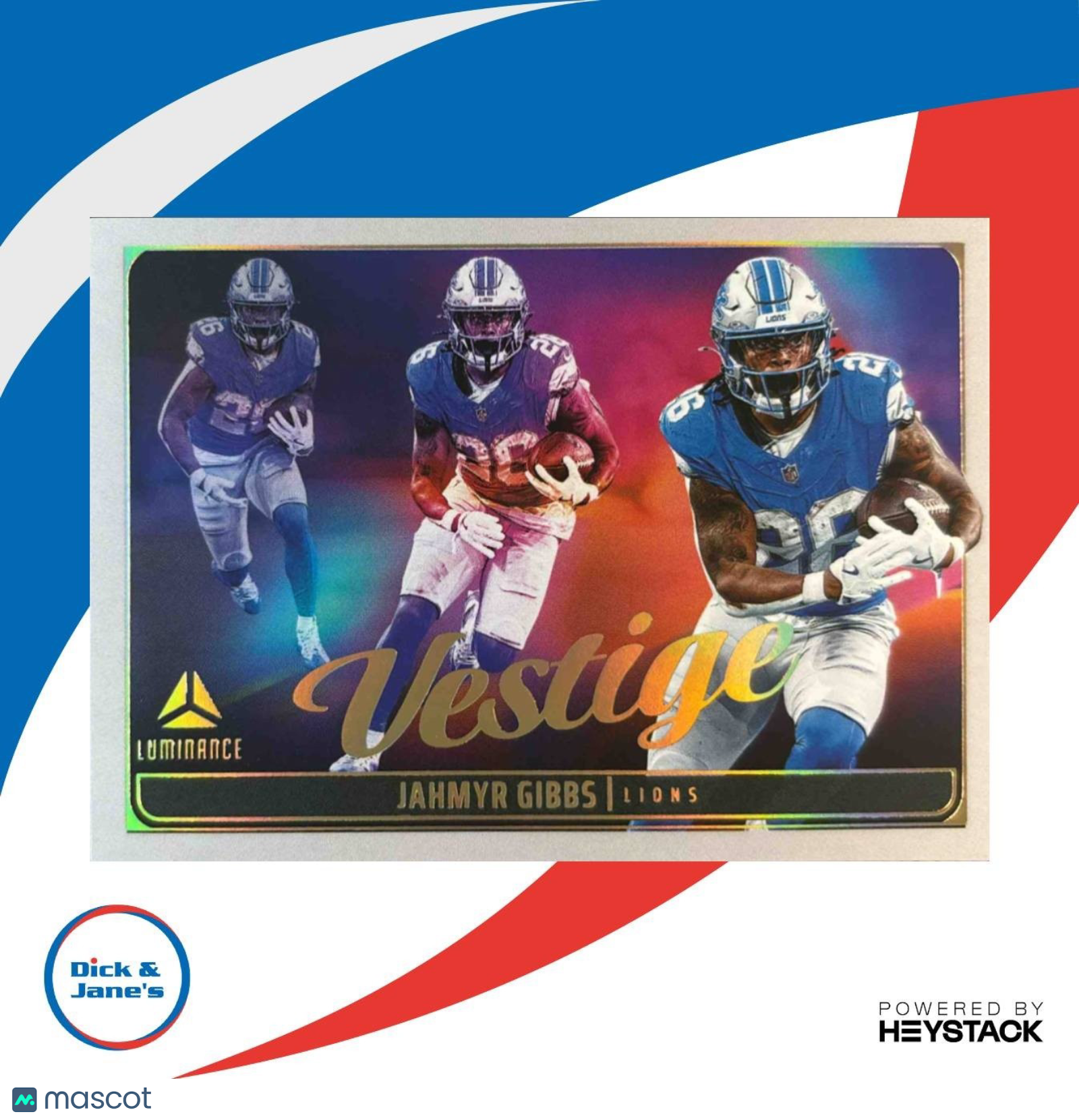 2025 Panini Luminance Jahmyr Gibbs Vestige #5 Detroit Lions - Sports Cards