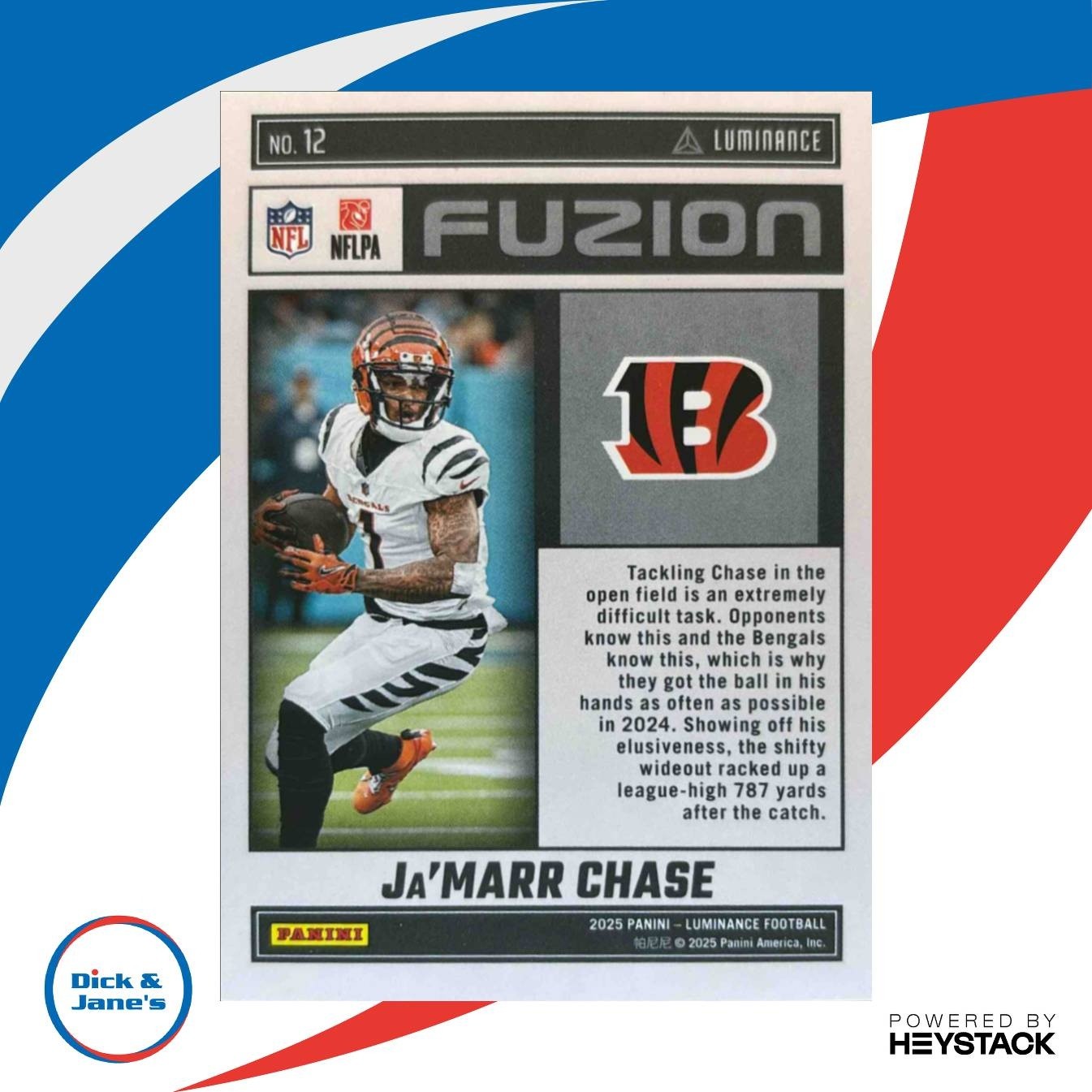 2025 Panini Luminance Ja’Marr Chase Fuzion #12 Cincinnati Bengals - Sports Cards