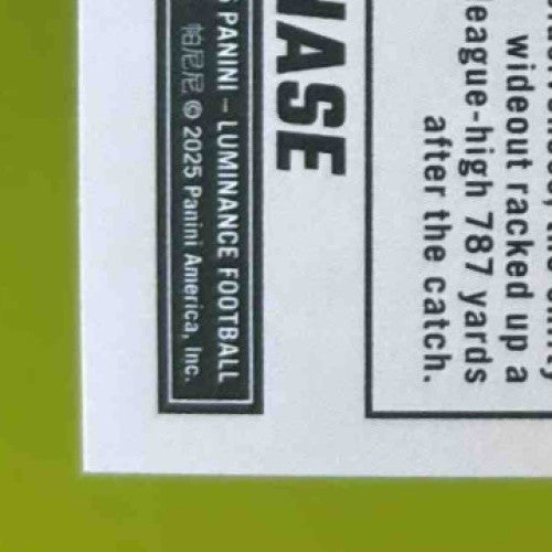 2025 Panini Luminance Ja’Marr Chase Fuzion #12 Cincinnati Bengals - Sports Cards