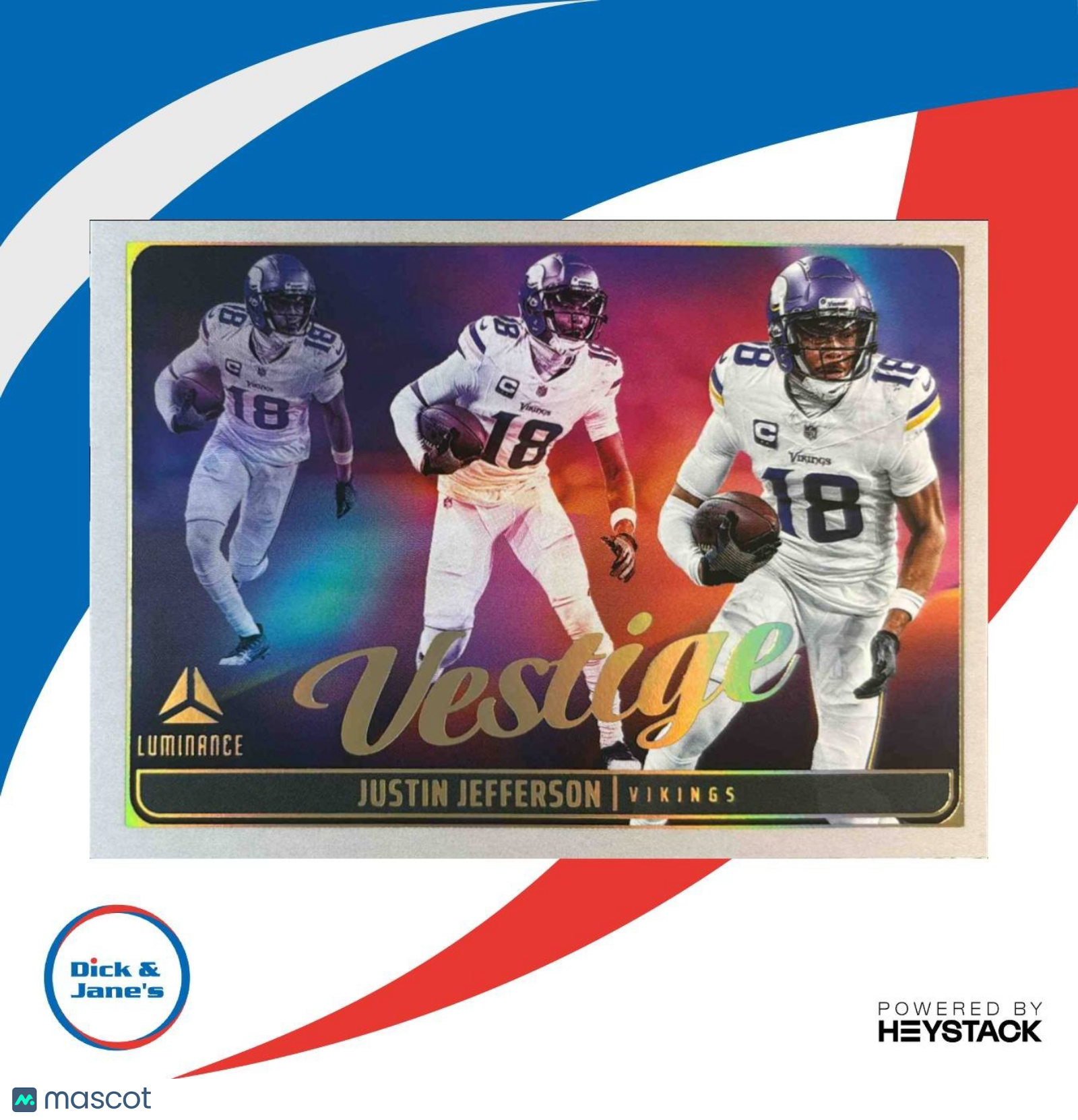 2025 Panini Luminance Justin Jefferson Vestige #17 Minnesota Vikings - Sports Cards