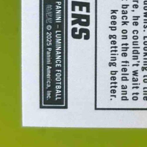 2025 Panini Luminance Malik Nabers Fuzion #9 New York Giants - Sports Cards