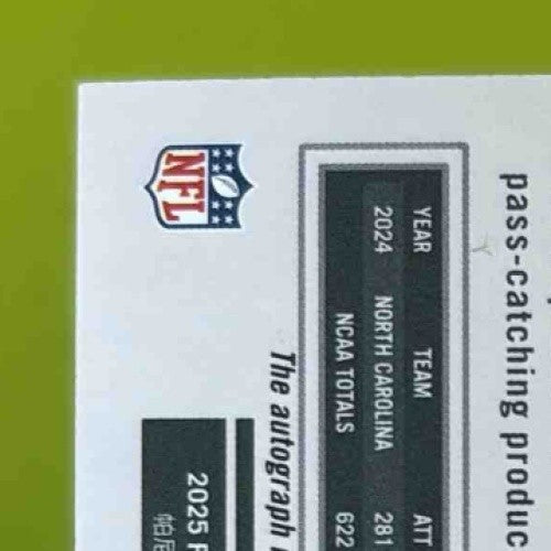 2025 Panini Luminance Omarion Hampton Auto Green /25 RC Los Angeles Chargers - Sports Cards