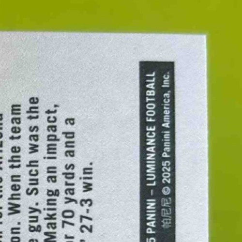 2025 Panini Luminance Tetairoa McMillan Dynamic Rookies #3 Carolina Panthers - Sports Cards