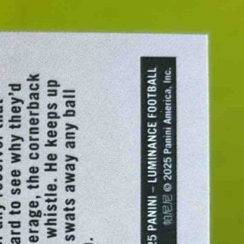 2025 Panini Luminance Will Johnson Dynamic Rookies #13 Arizona Cardinals - Sports Cards