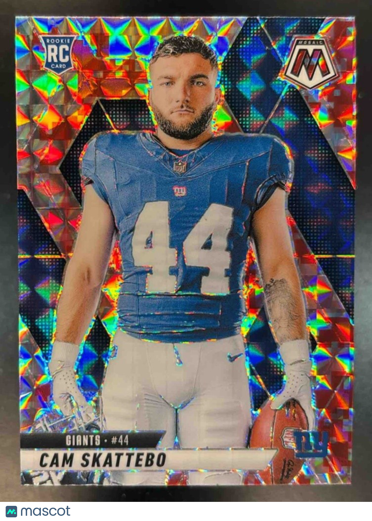2025 Panini Mosaic Cam Skattebo Rookie Variation Camo Red #271 RC New York Giant - Sports Cards
