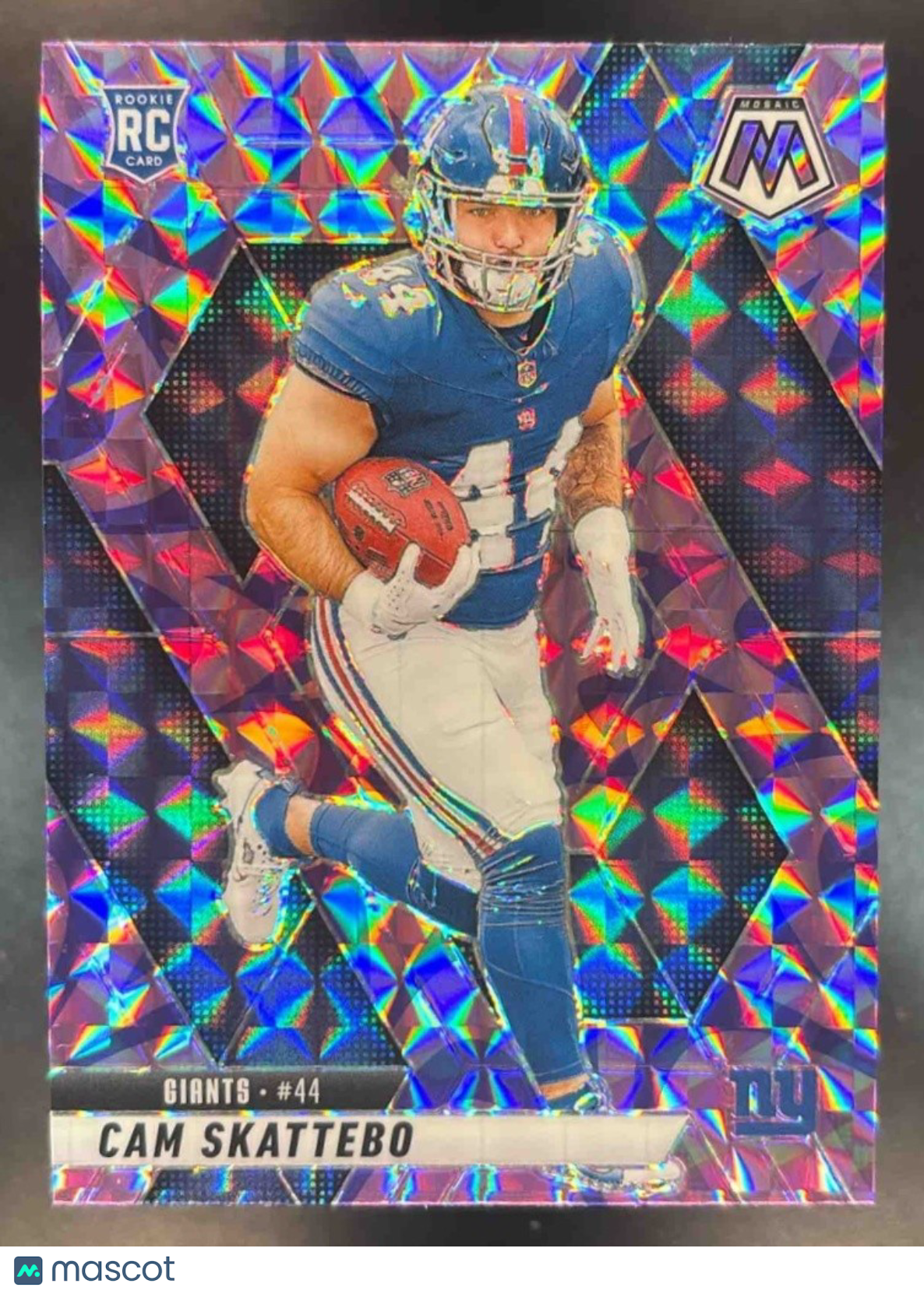 2025 Panini Mosaic Cam Skattebo Rookies Reactive Purple #305 RC New York Giants - Sports Cards