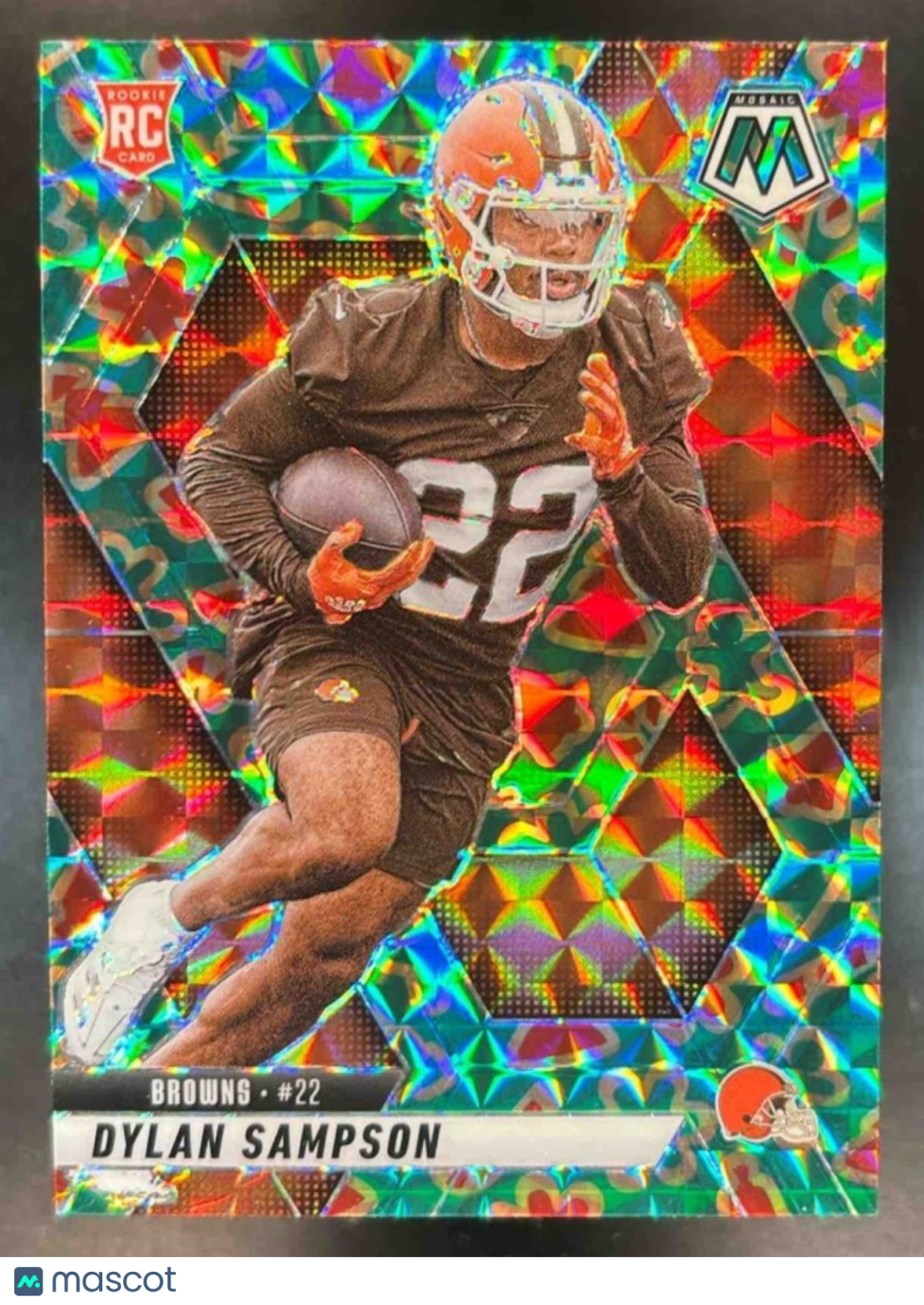 2025 Panini Mosaic Dylan Sampson Choice Red & Green #355 RC Cleveland Browns - Sports Cards