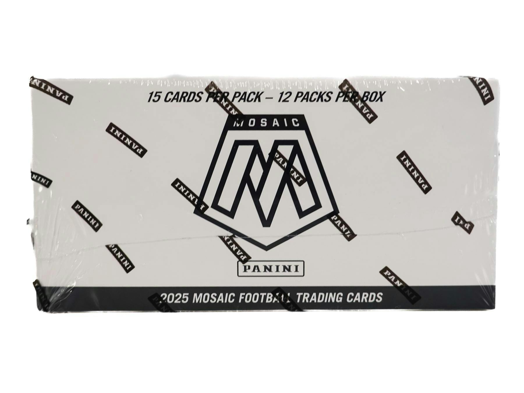 2025 Panini Mosaic Football Jumbo Value 12-Pack Box (Cello Fat Pack) Silver and Camo Pink Blue Parallels - NFL Blaster