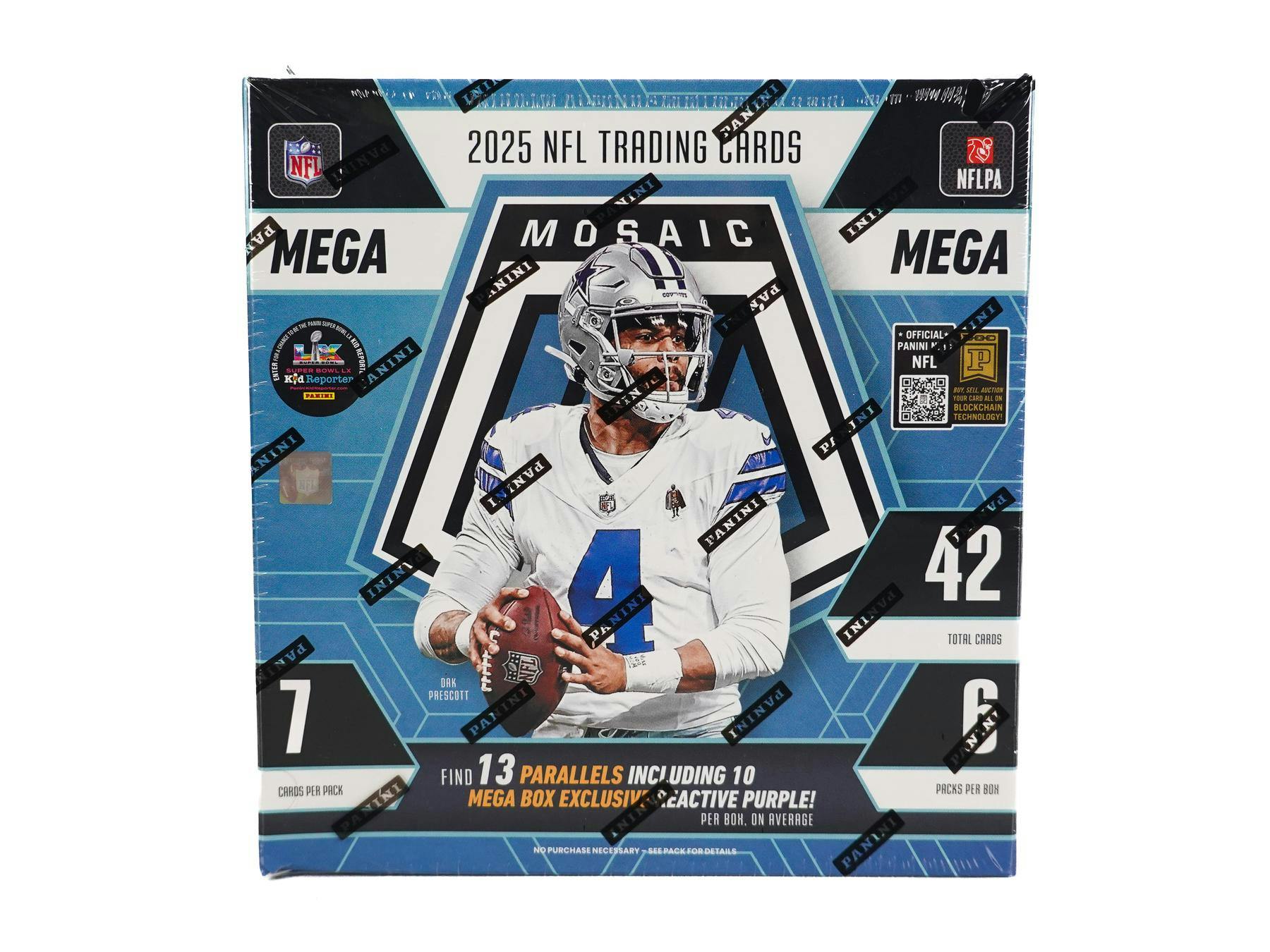 2025 panini mosaic nfl fooball booster box 2025 Panini Mosaic Football Bundle Box w/Stained Glass Oversized Card