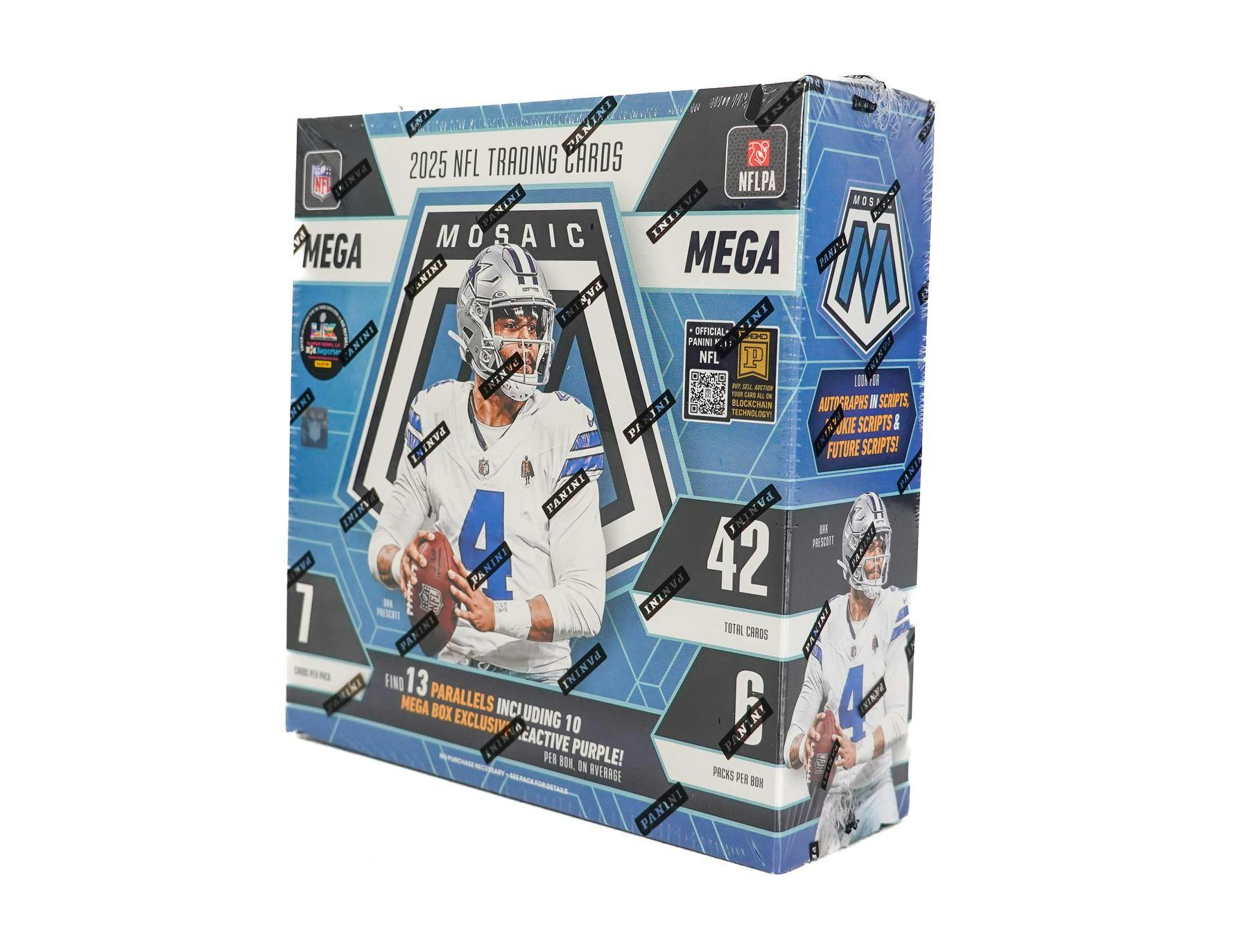 2025 Panini Mosaic Football Mega Box (Reactive Purple Parallels) - NFL Blaster