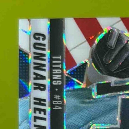 2025 PANINI MOSAIC GUNNAR HELM RED & WHITE STRIPE PRIZM RC #394 - Sports Cards