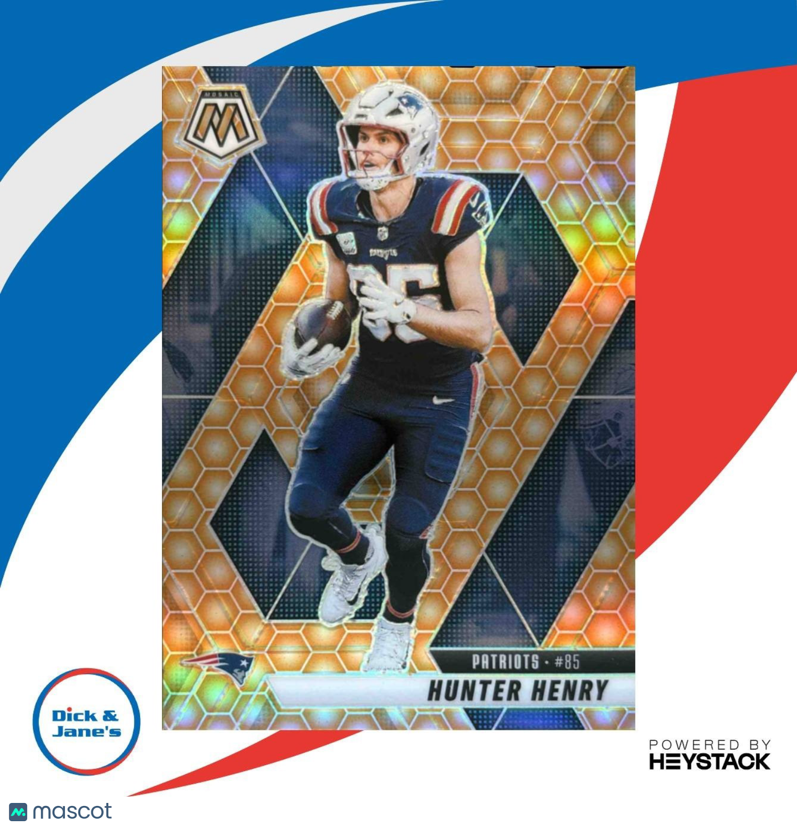 2025 Panini Mosaic Hunter Henry Honeycomb #79 New England Patriots - Sports Cards