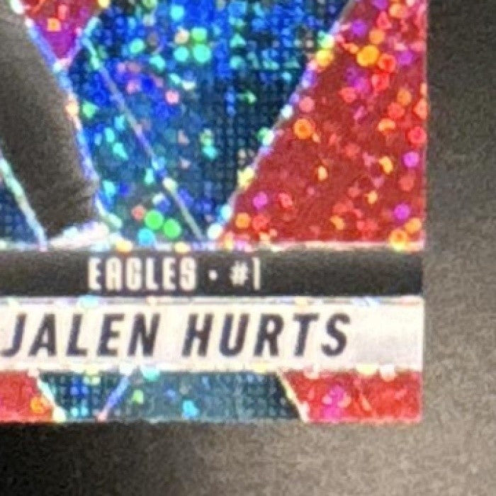 2025 Panini Mosaic Jalen Hurts International Games Red Sparkle #267 Eagles - Sports Cards
