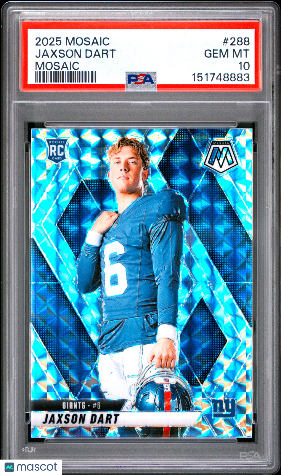 2025 Panini Mosaic Jaxson Dart #288 PSA 10 - Graded Sports Cards