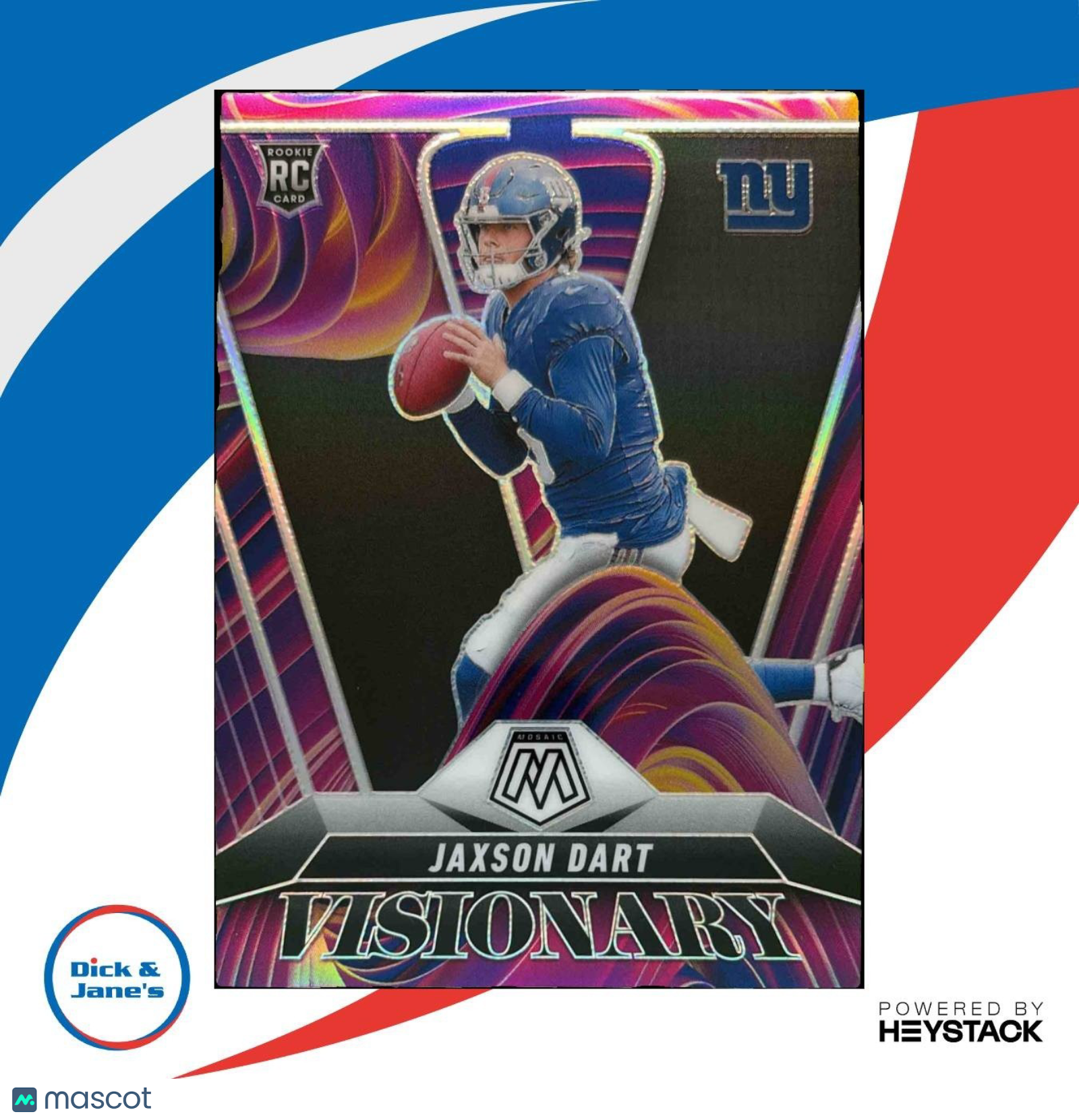 2025 Panini Mosaic Jaxson Dart Visionary #18 (Clean)