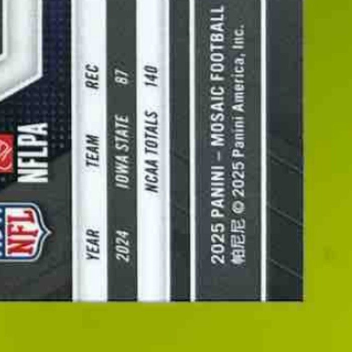 2025 Panini Mosaic Jayden Higgins Variation Blue Scope #286 RC Houston Texans - Sports Cards
