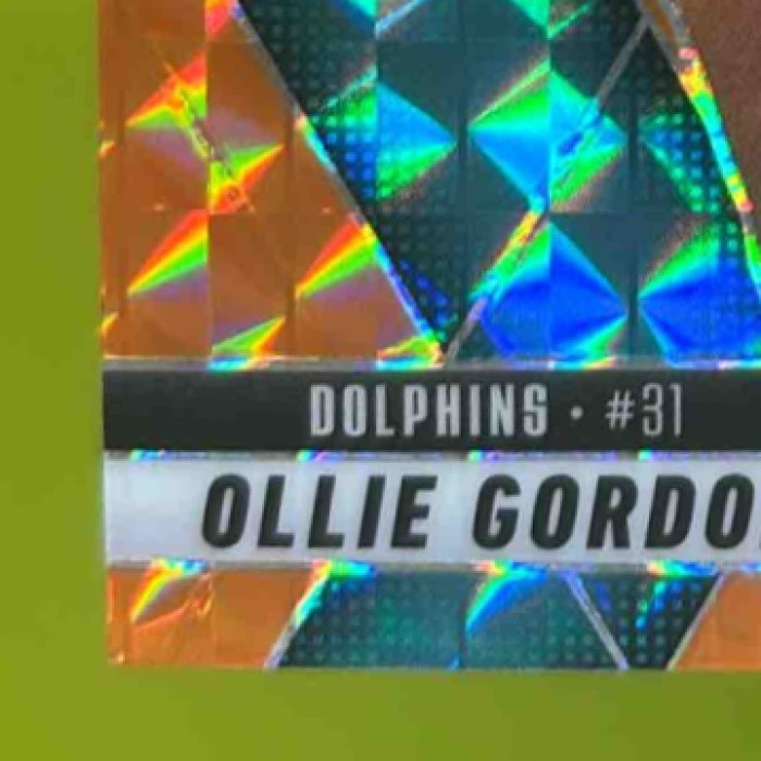 2025 Panini Mosaic Ollie Gordon II Rookies Orange /199 #310 RC Miami Dolphins - Sports Cards
