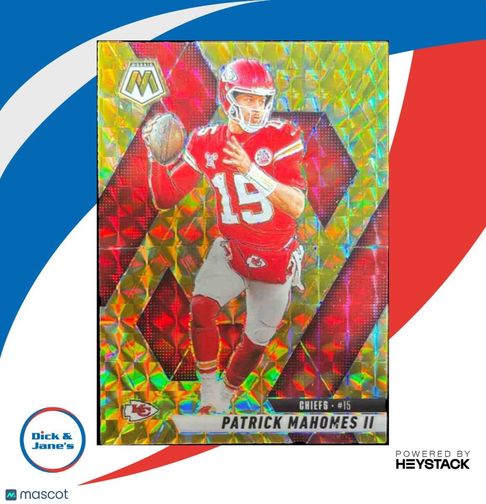 2025 Panini Mosaic Patrick Mahomes II Reactive Yellow #200 Kansas City Chiefs - Sports Cards