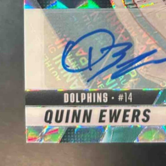 2025 Panini Mosaic Quinn Ewers Rookie Auto #308 RC Miami Dolphins - Sports Cards