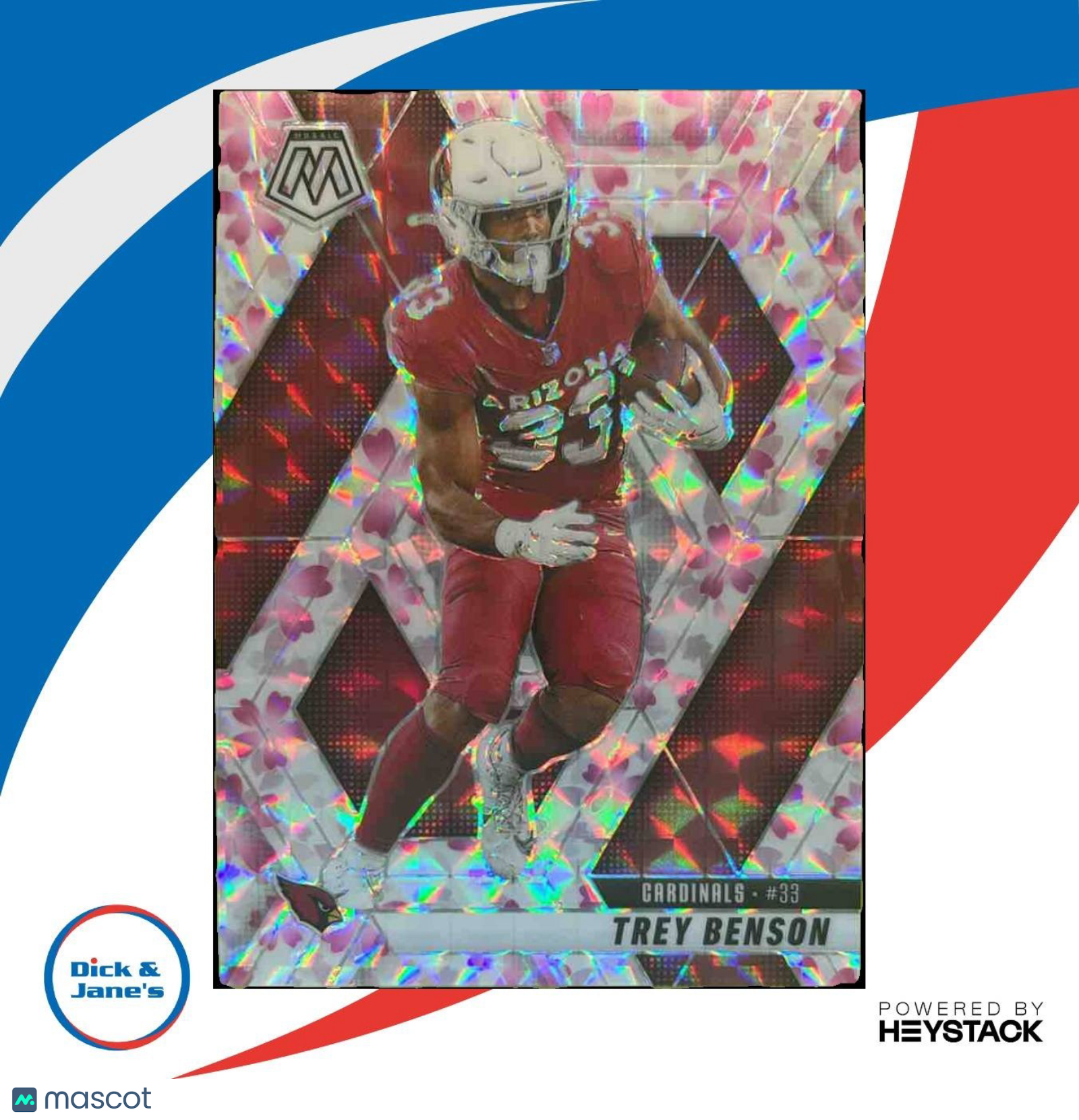 2025 Panini Mosaic Trey Benson Choice Cherry Blossom Prizm /20 #89 Cardinals - Sports Cards