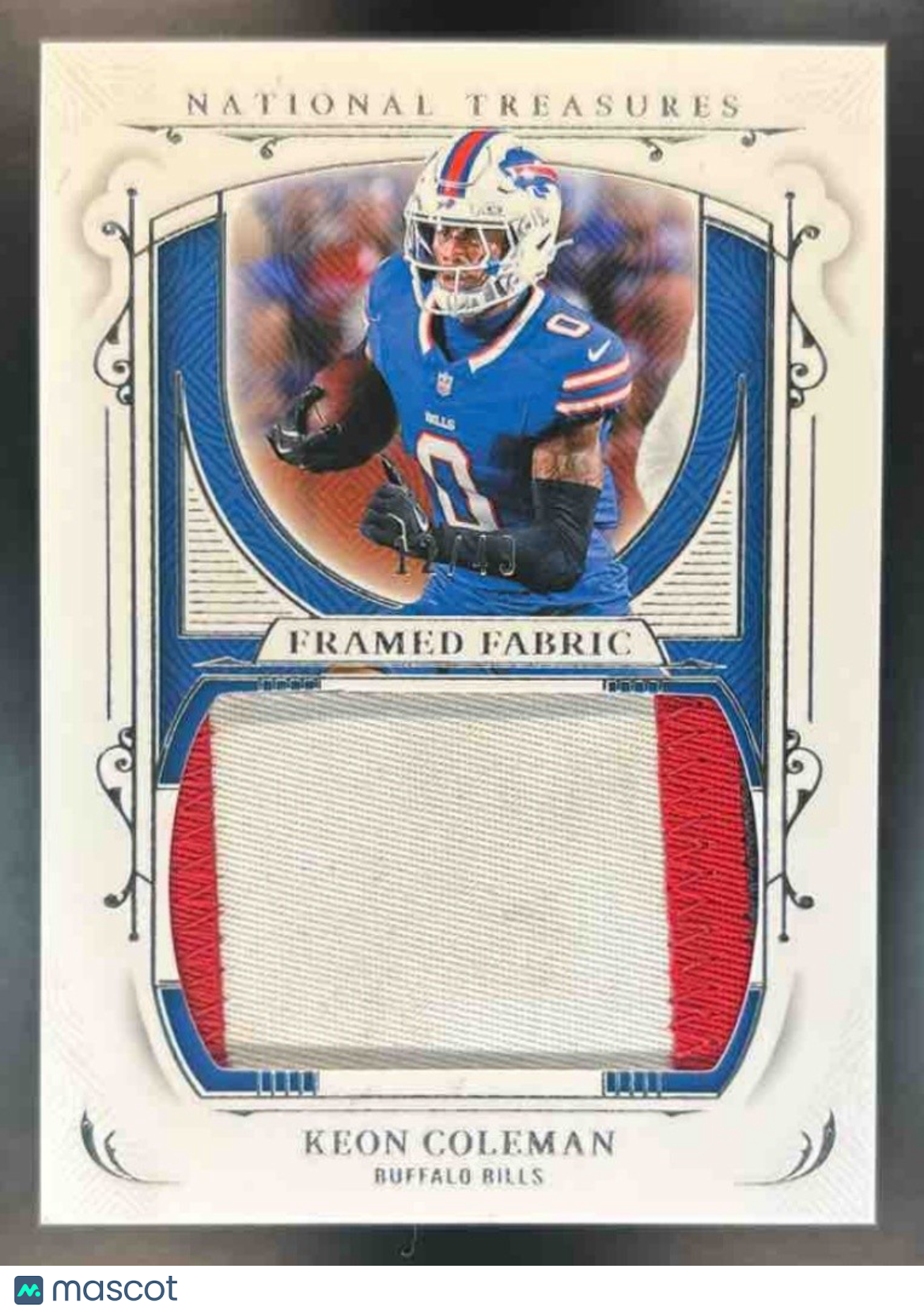2025 Panini National Treasures Keon Coleman Framed Fabric /49 MEM Buffalo Bills - Sports Cards