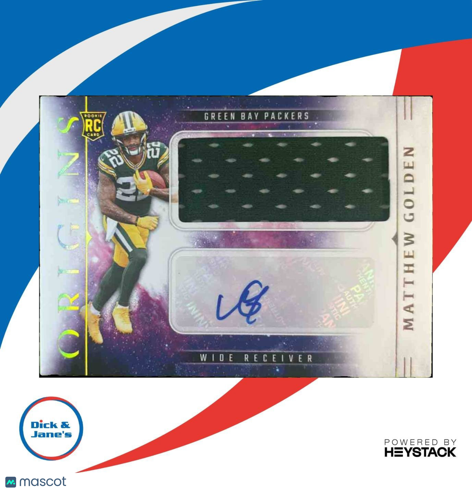 2025 Panini Origins Matthew Golden Rookie Jumbo Jersey