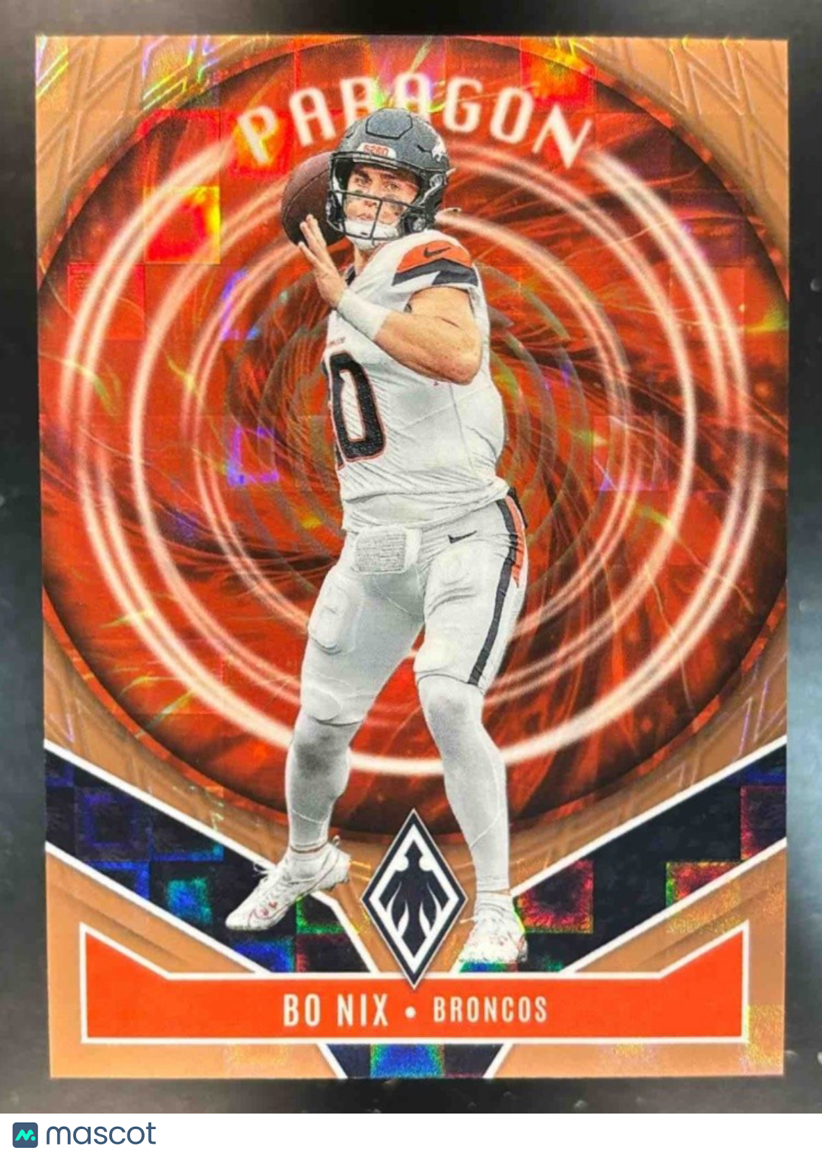 2025 Panini Phoenix Bo Nix Paragon Bronze Pandora Prizm /125 #14 Denver Broncos - Sports Cards