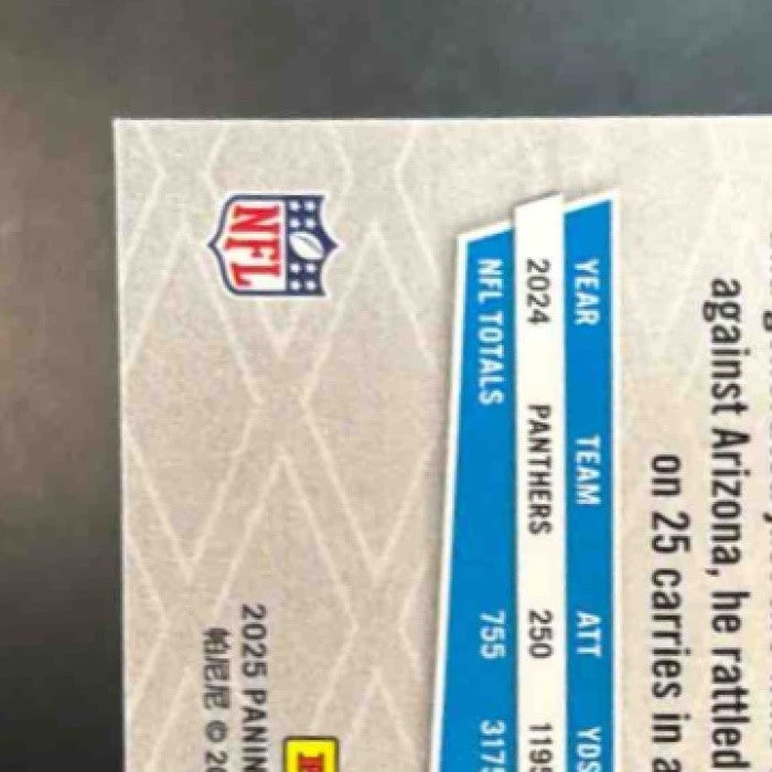 2025 Panini Phoenix Chuba Hubbard Blue /50 #75 Carolina Panthers - Sports Cards