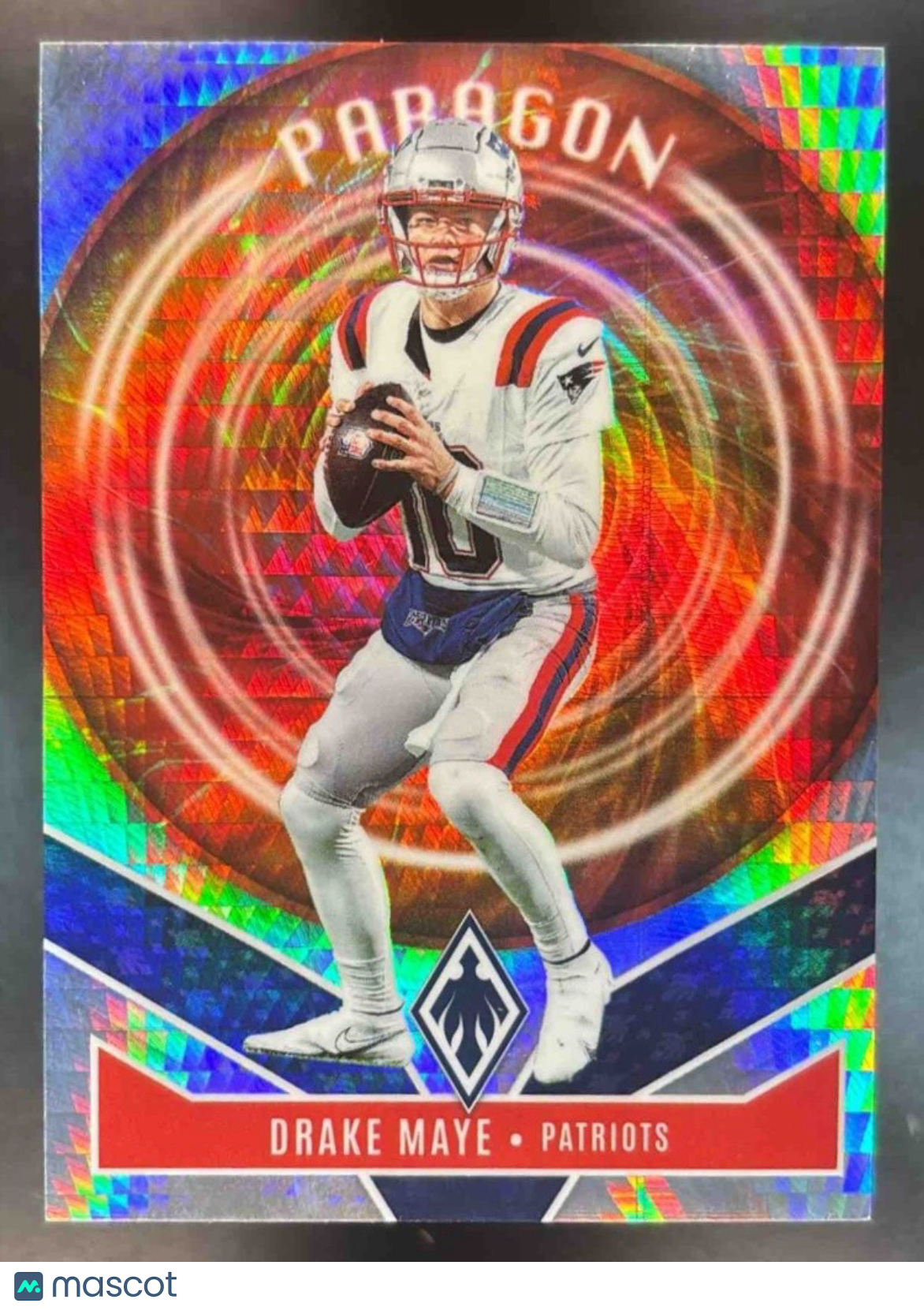 2025 Panini Phoenix Drake Maye Paragon Silver Hyper /299 #7 New England Patriots - Sports Cards