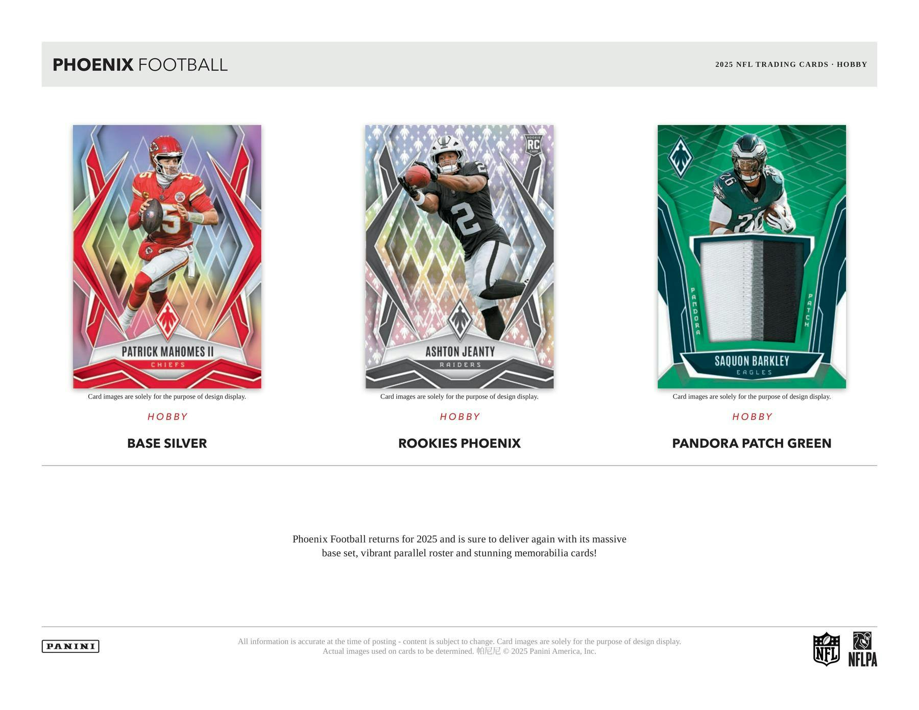 2025 Panini Phoenix Football Hobby Box (2 Autos and 1 Mem) - NFL Hobby Box