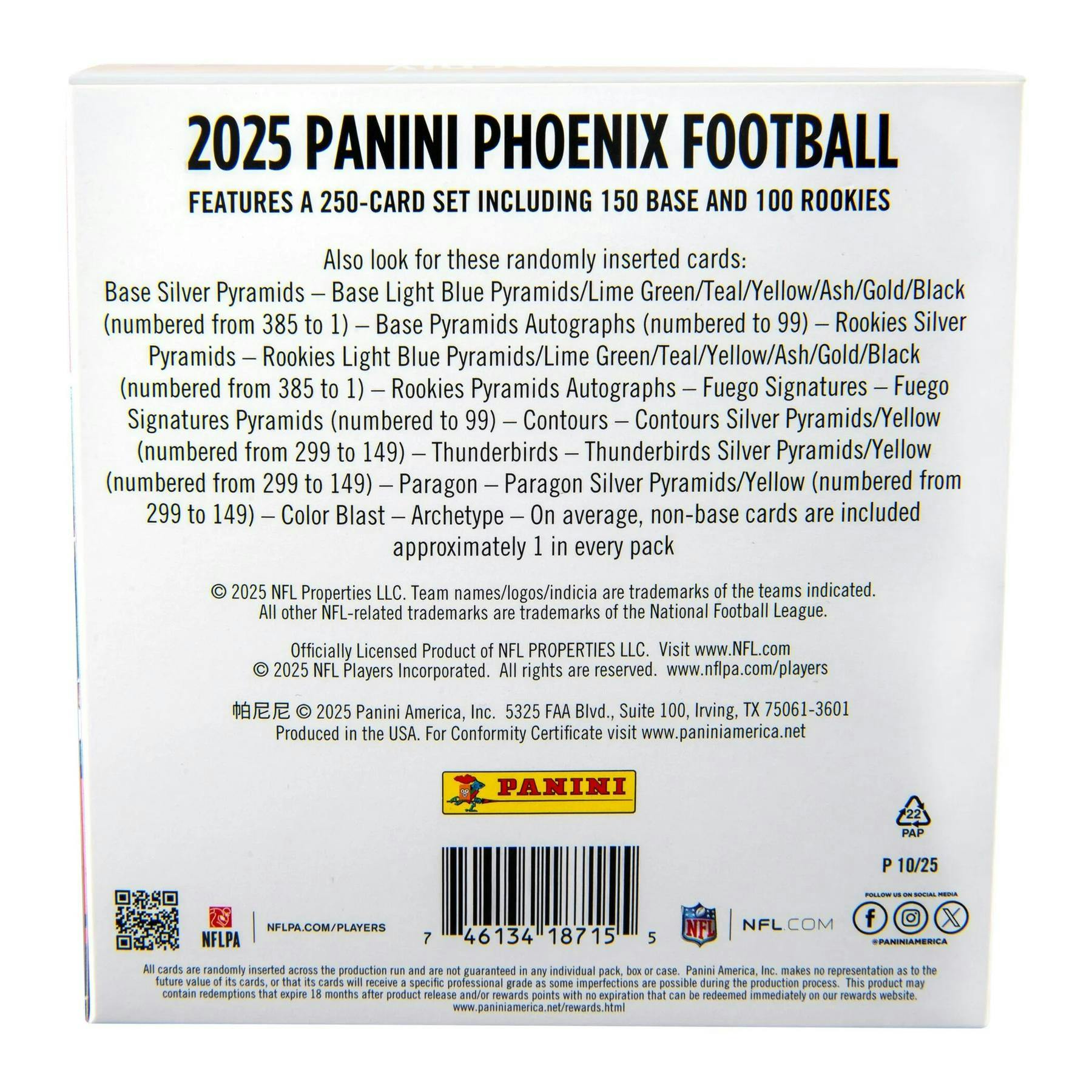 2025 Panini Phoenix Football Mega Box (Pyramids Parallels) - NFL Blaster