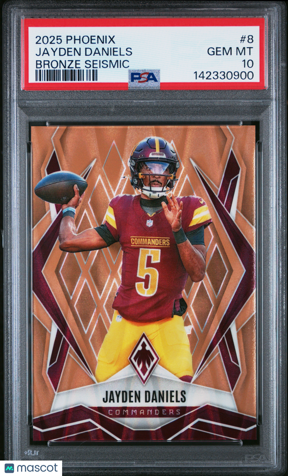 2025 Panini Phoenix Jayden Daniels Bronze Seismic 12/15 #8 PSA 10 GEM MINT - Graded Sports Cards