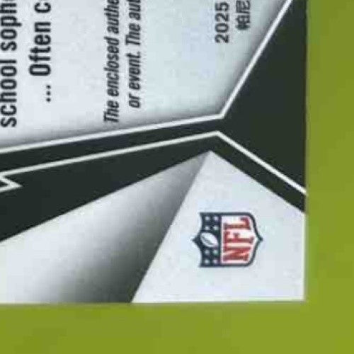 2025 Panini Phoenix Jayden Higgins Rookie Phenoms Jersey Auto Green /25 Texans - Sports Cards