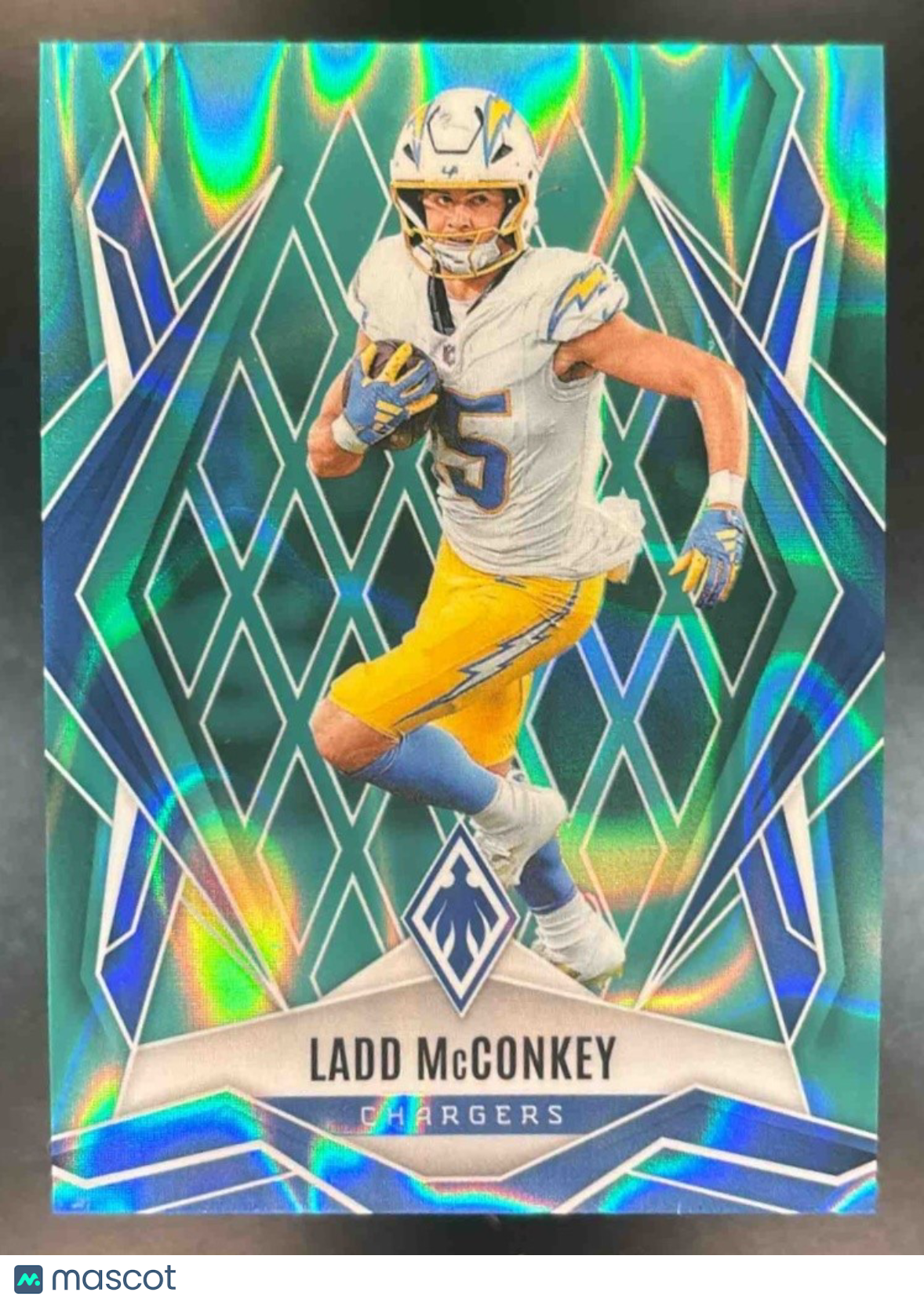 2025 Panini Phoenix Ladd McConkey Teal Lava /175 #66 Los Angeles Chargers - Sports Cards