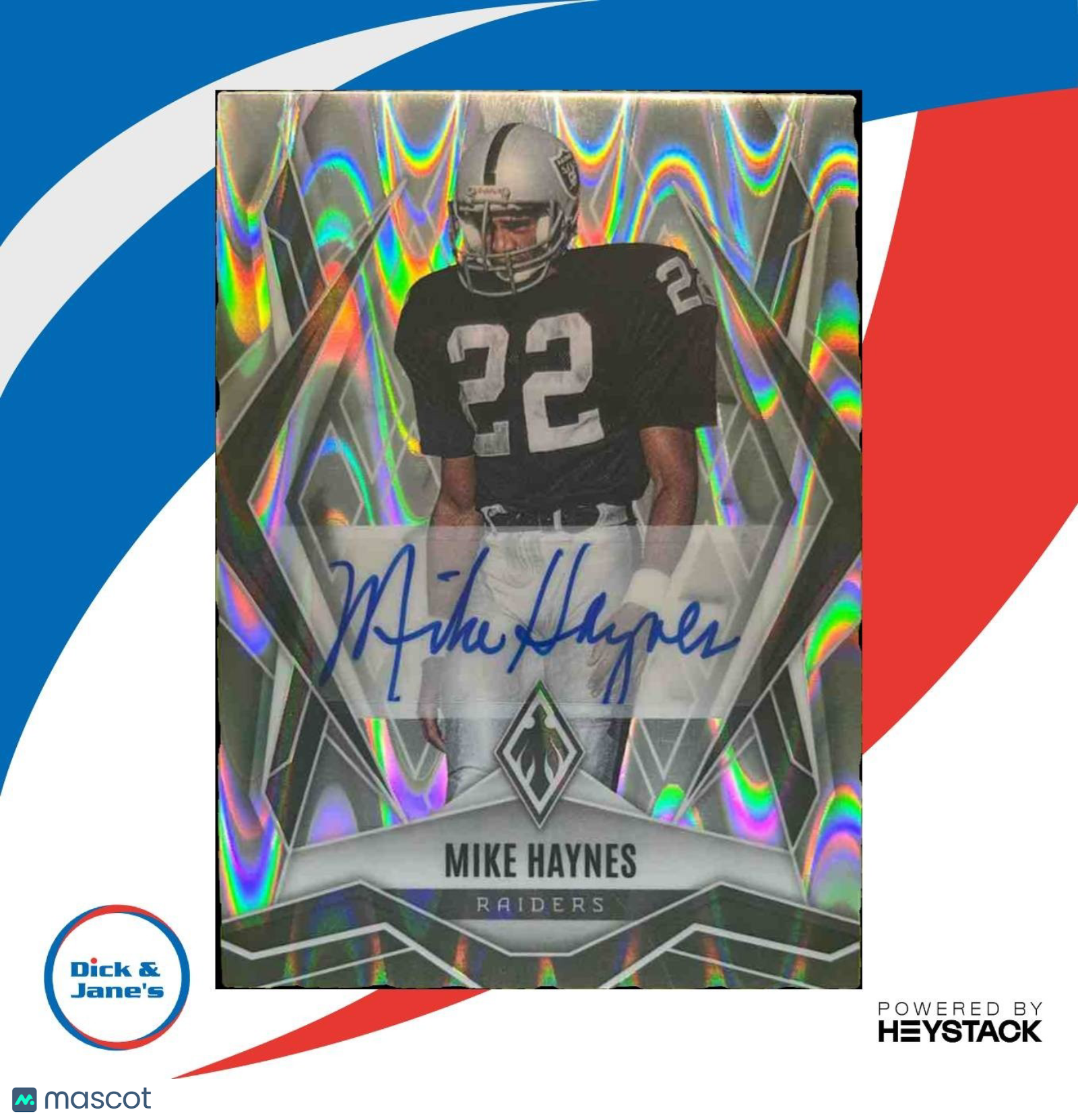 2025 Panini Phoenix Mike Haynes Auto Seismic /20 Los Angeles Raiders - Sports Cards