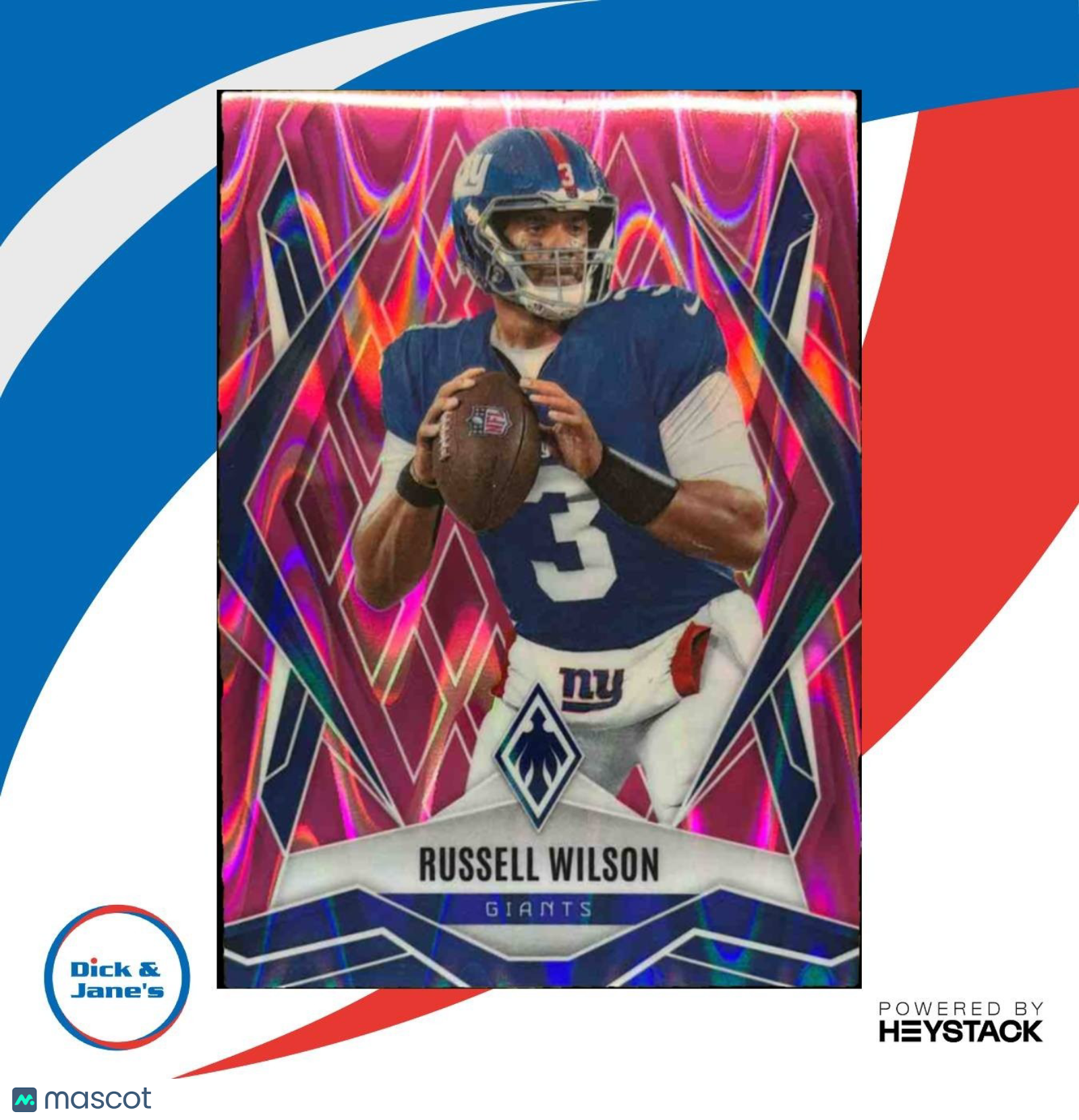 2025 Panini Phoenix Russell Wilson Pink Seismic 68/75 #28 New York Giants - Sports Cards