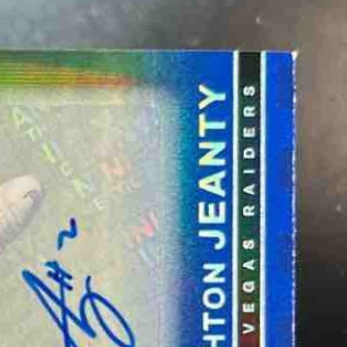 2025 Panini PhotoGenic Ashton Jeanty Rookie Auto Blue /49 RC Las Vegas Raiders - Sports Cards