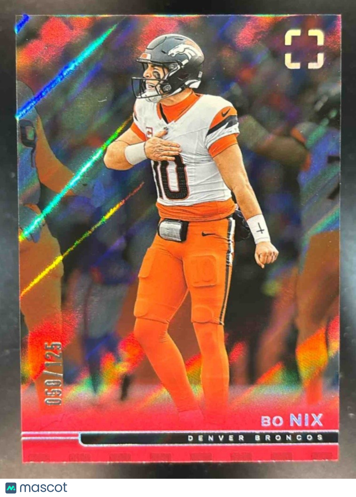 2025 Panini PhotoGenic Bo Nix Red /125 #29 Denver Broncos - Sports Cards