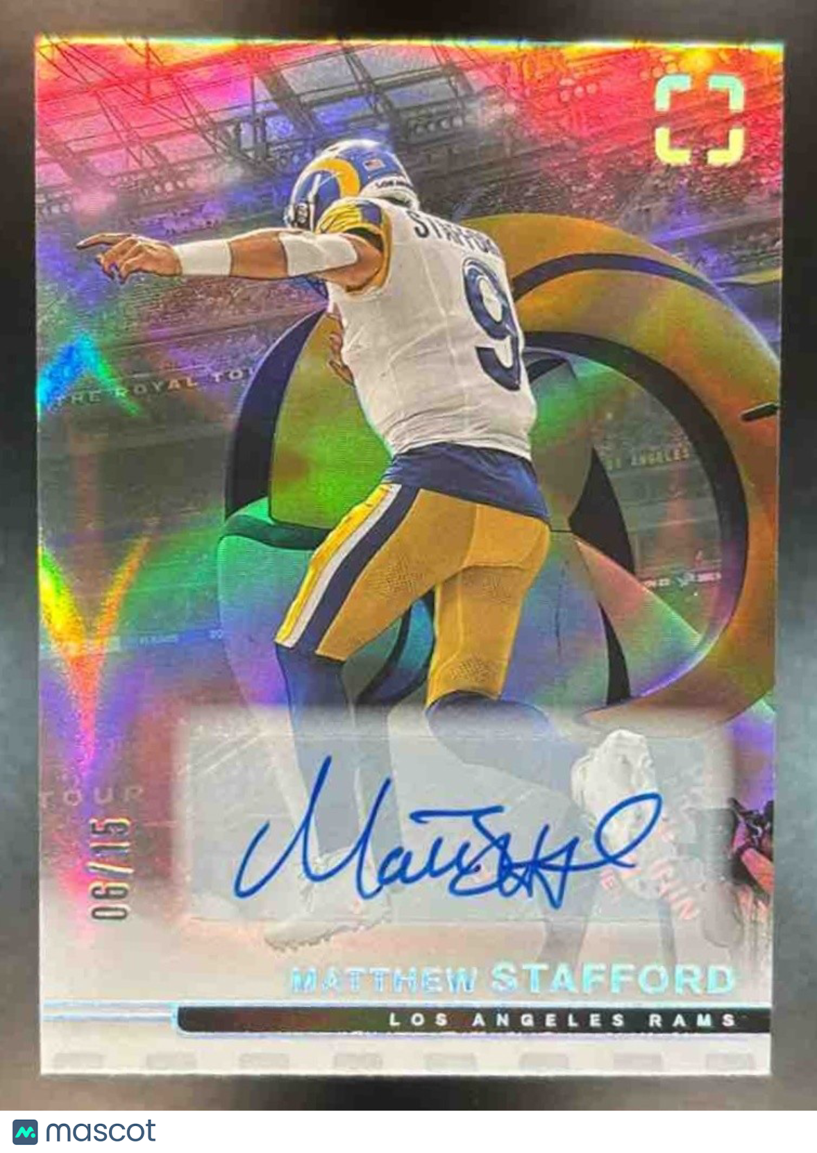 2025 Panini PhotoGenic Matthew Stafford Auto Silver /15 #44 Los Angeles Rams - Sports Cards