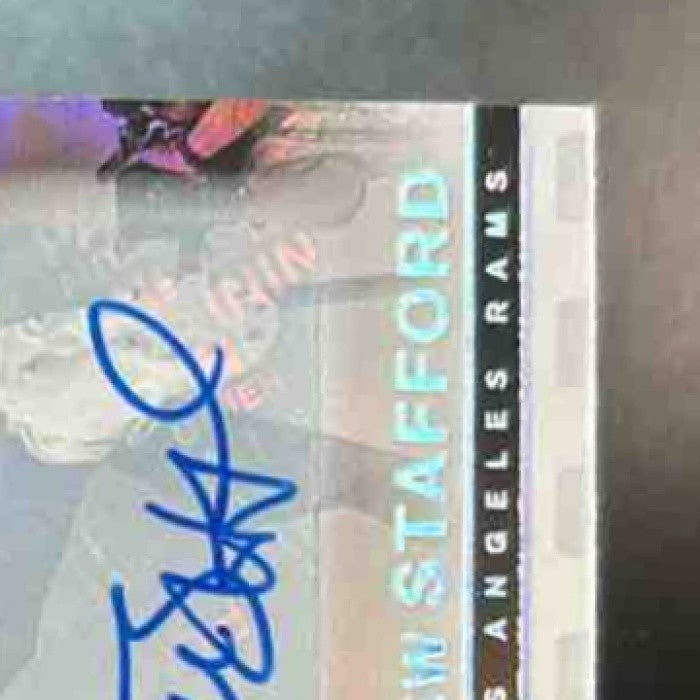 2025 Panini PhotoGenic Matthew Stafford Auto Silver /15 #44 Los Angeles Rams - Sports Cards