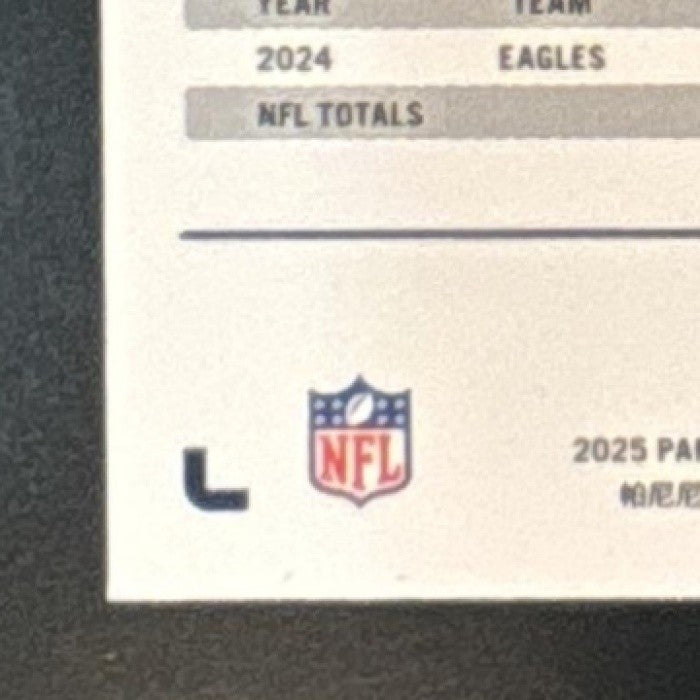 2025 Panini PhotoGenic Zack Baun Auto Horizontal Blue /49 #106 Eagles - Sports Cards
