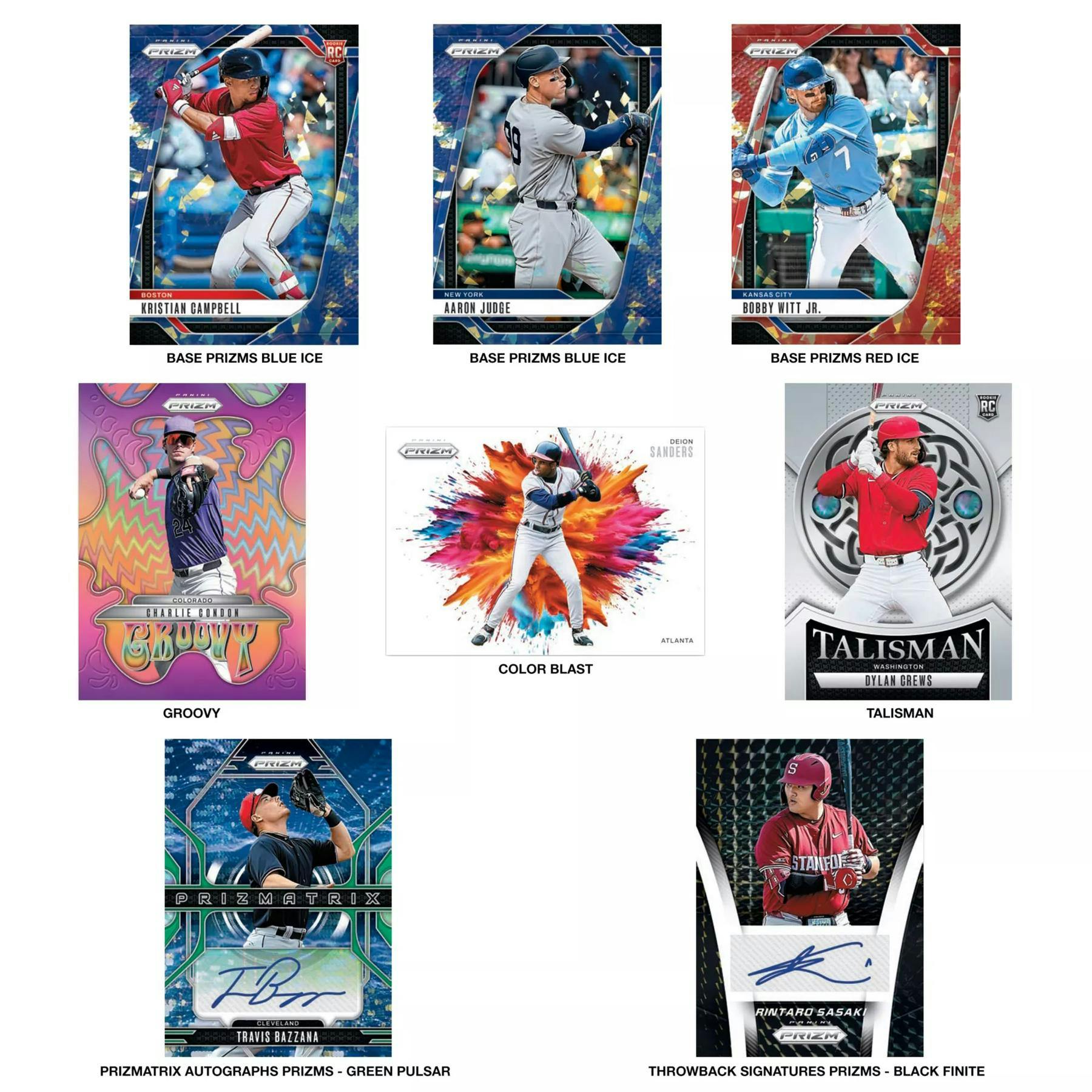 2025 Panini Prizm Baseball 6 Pack Blaster Box (Blue Ice and Red Pulsar Prizms) MLB Blaster Box