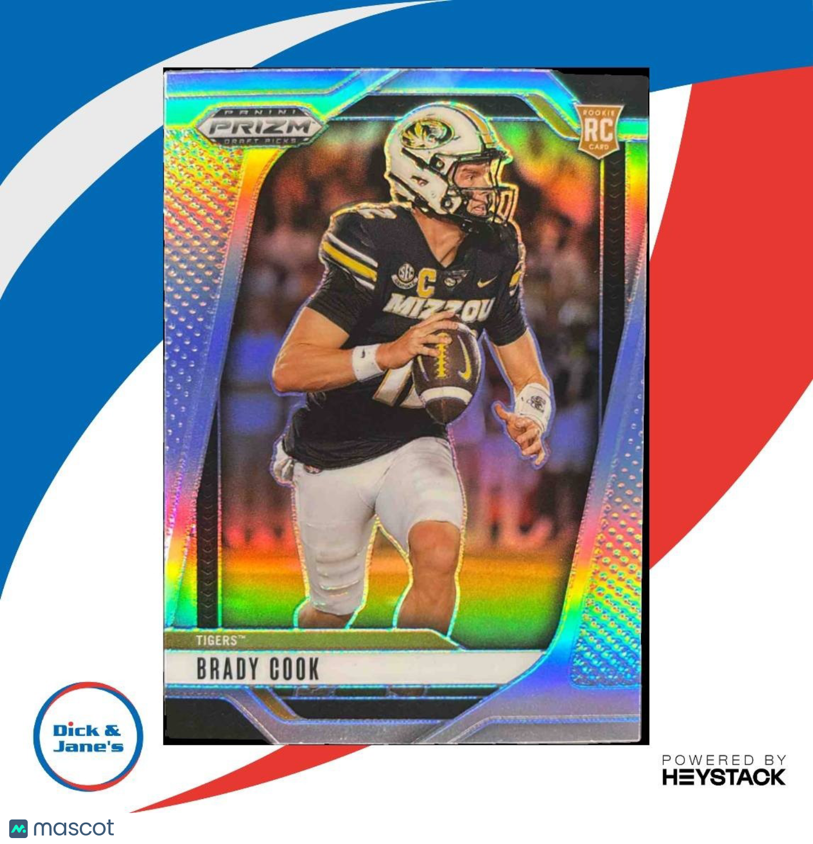 2025 Panini Prizm Draft Picks Brady Cook Silver #70 RC Missouri Tigers - Sports Cards