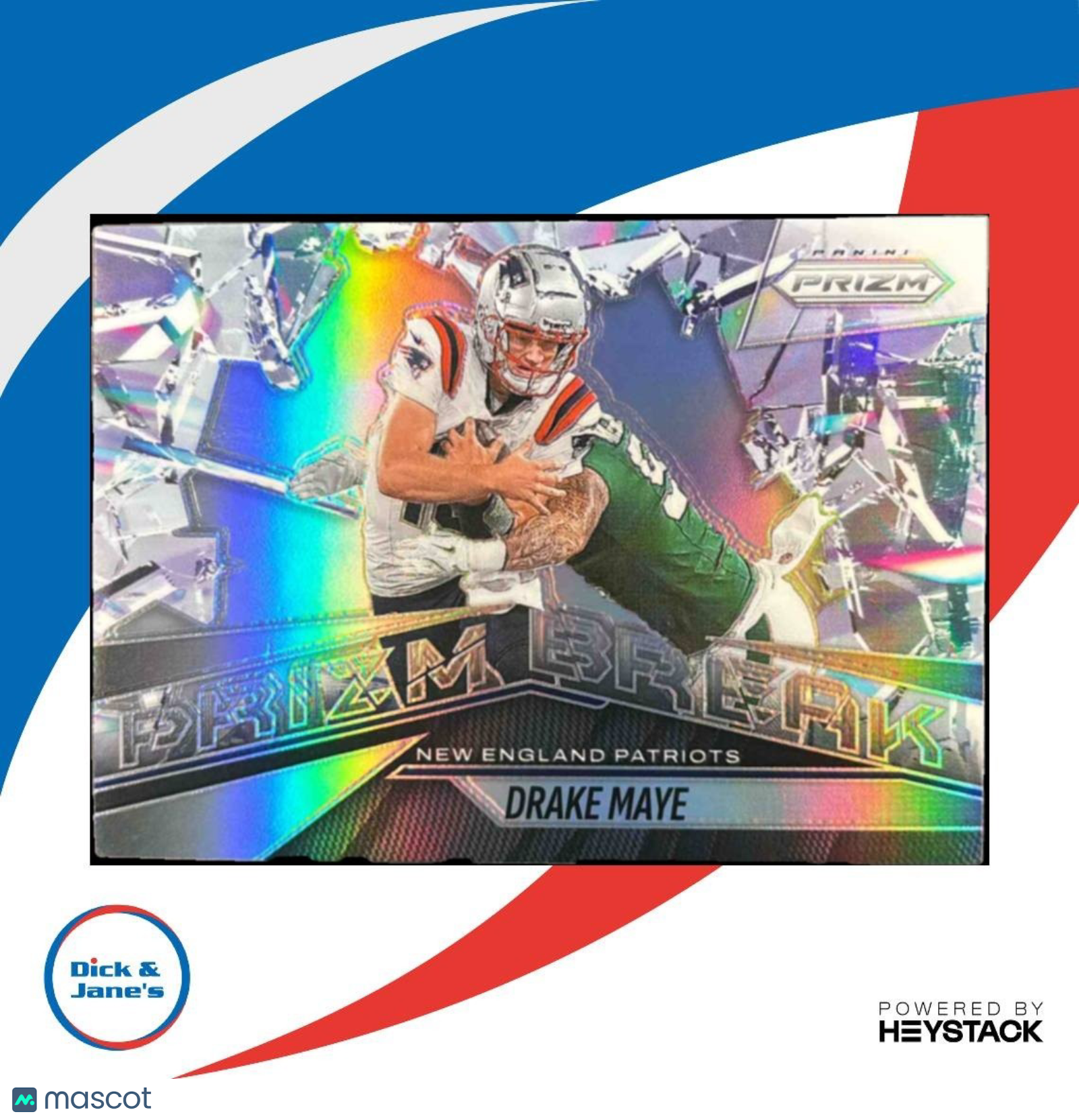 2025 Panini Prizm Drake Maye Break Silver #6 New England Patriots - Sports Cards