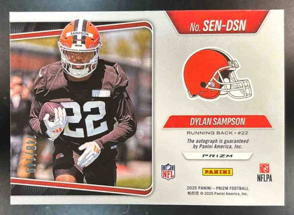 2025 Panini Prizm Dylan Sampson Sensational Signatures /149 RC Auto Browns - Sports Cards