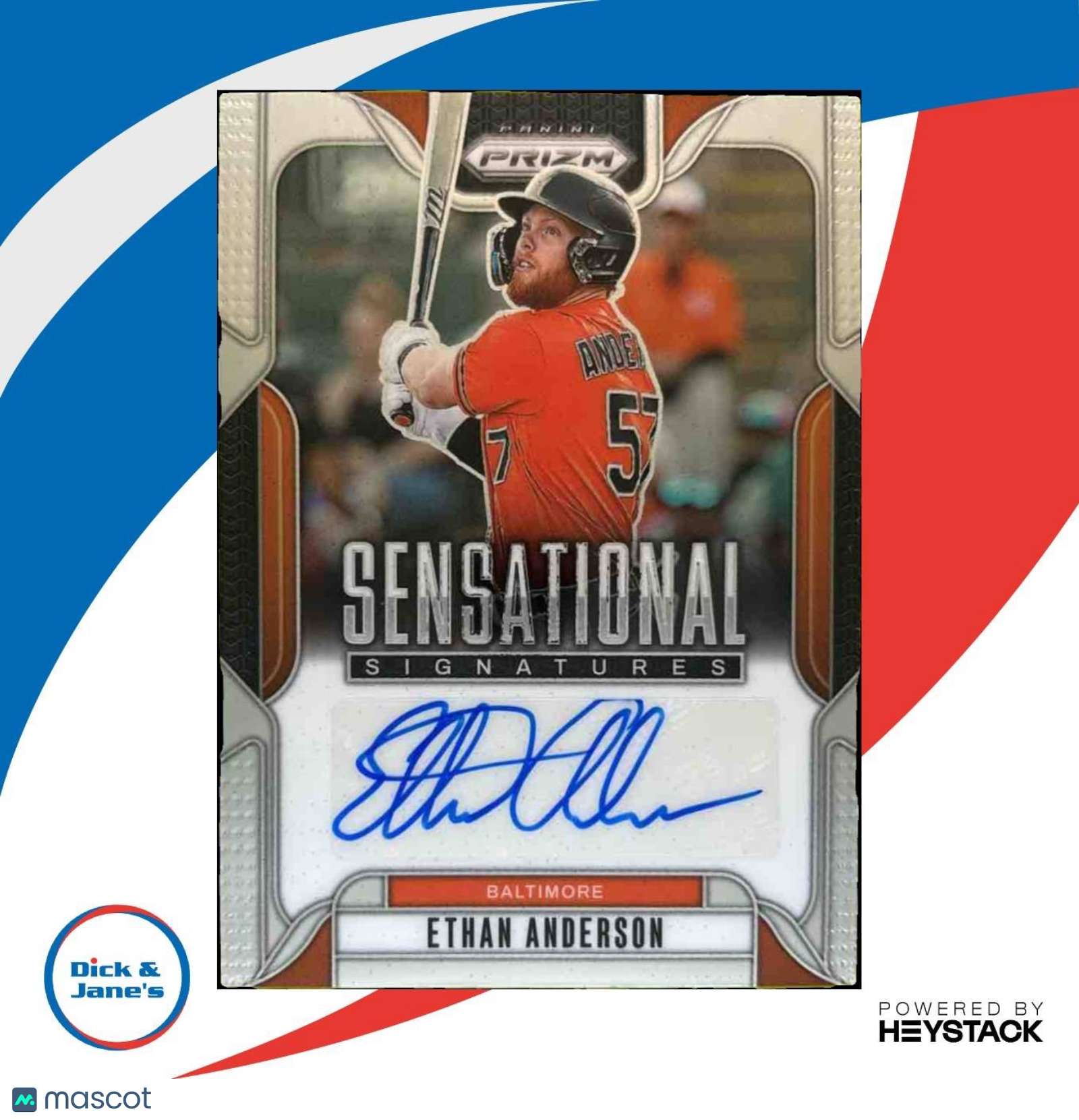 2025 Panini Prizm Ethan Anderson Sensational Signatures Auto Baltimore Orioles - Sports Cards