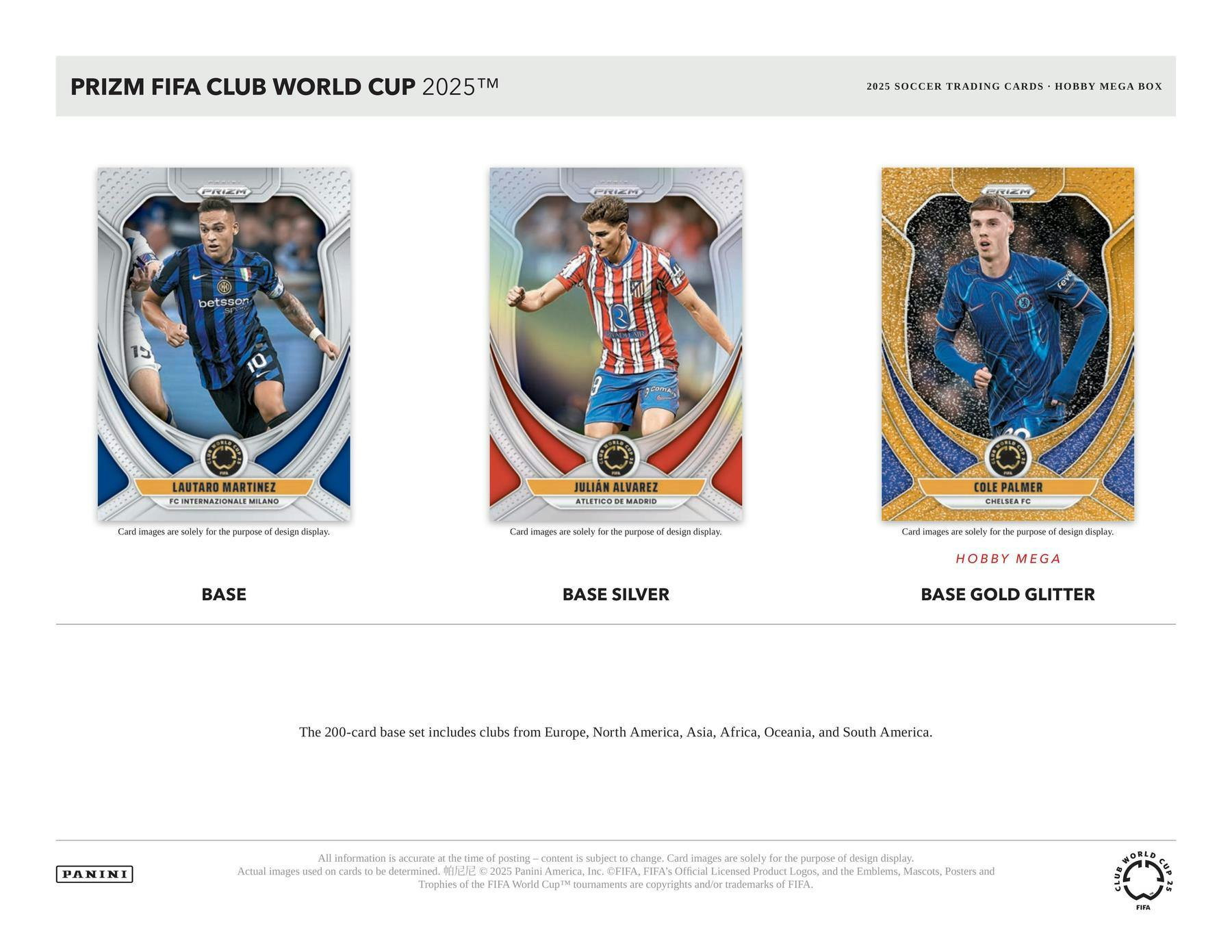 2025 Panini Prizm FIFA Club World Cup Soccer Hobby Mega Box - Soccer